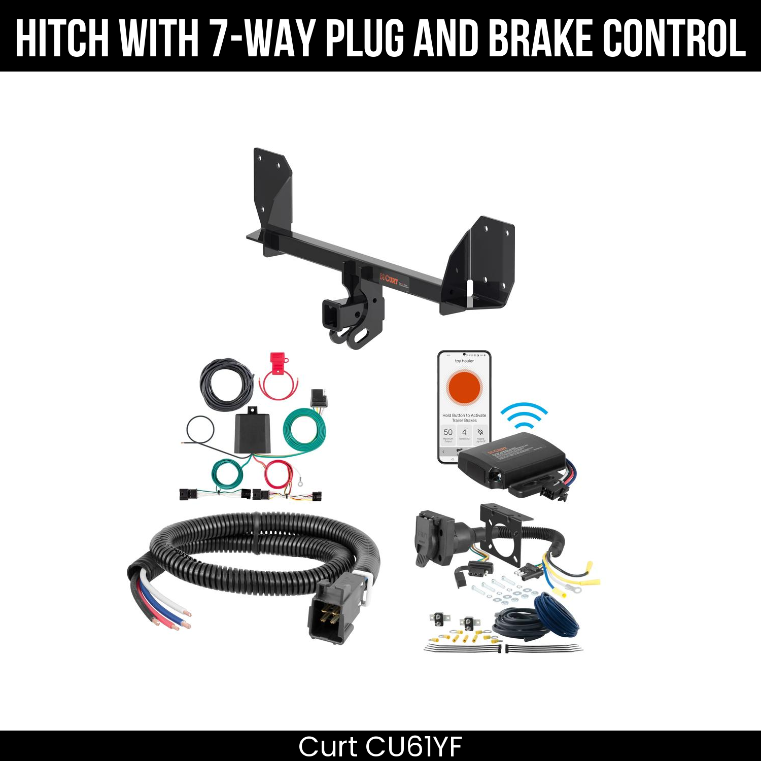 Trailer Hitch , 7-Way , Echo Under-Dash Brake Control