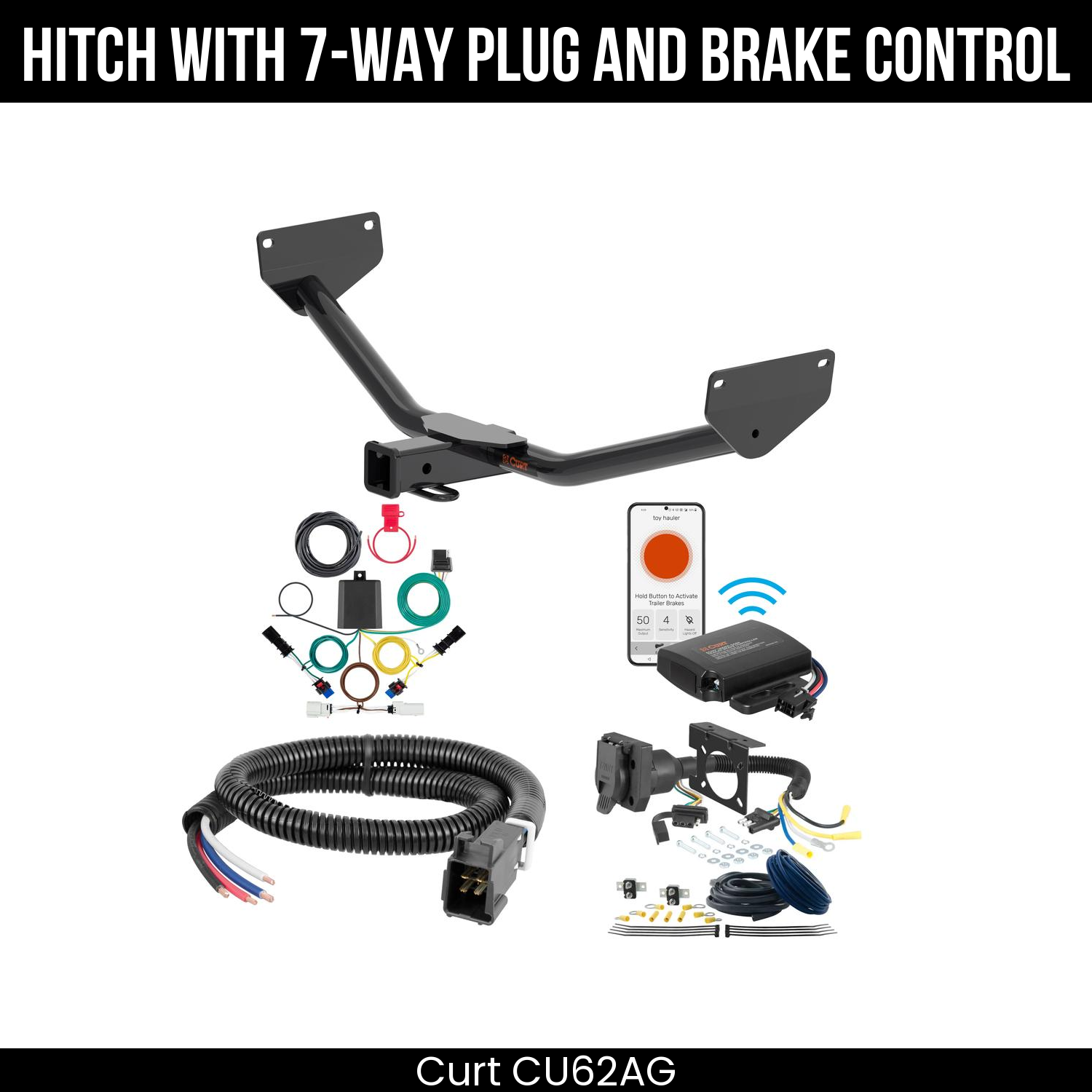 Trailer Hitch , 7-Way , Echo Under-Dash Brake Control