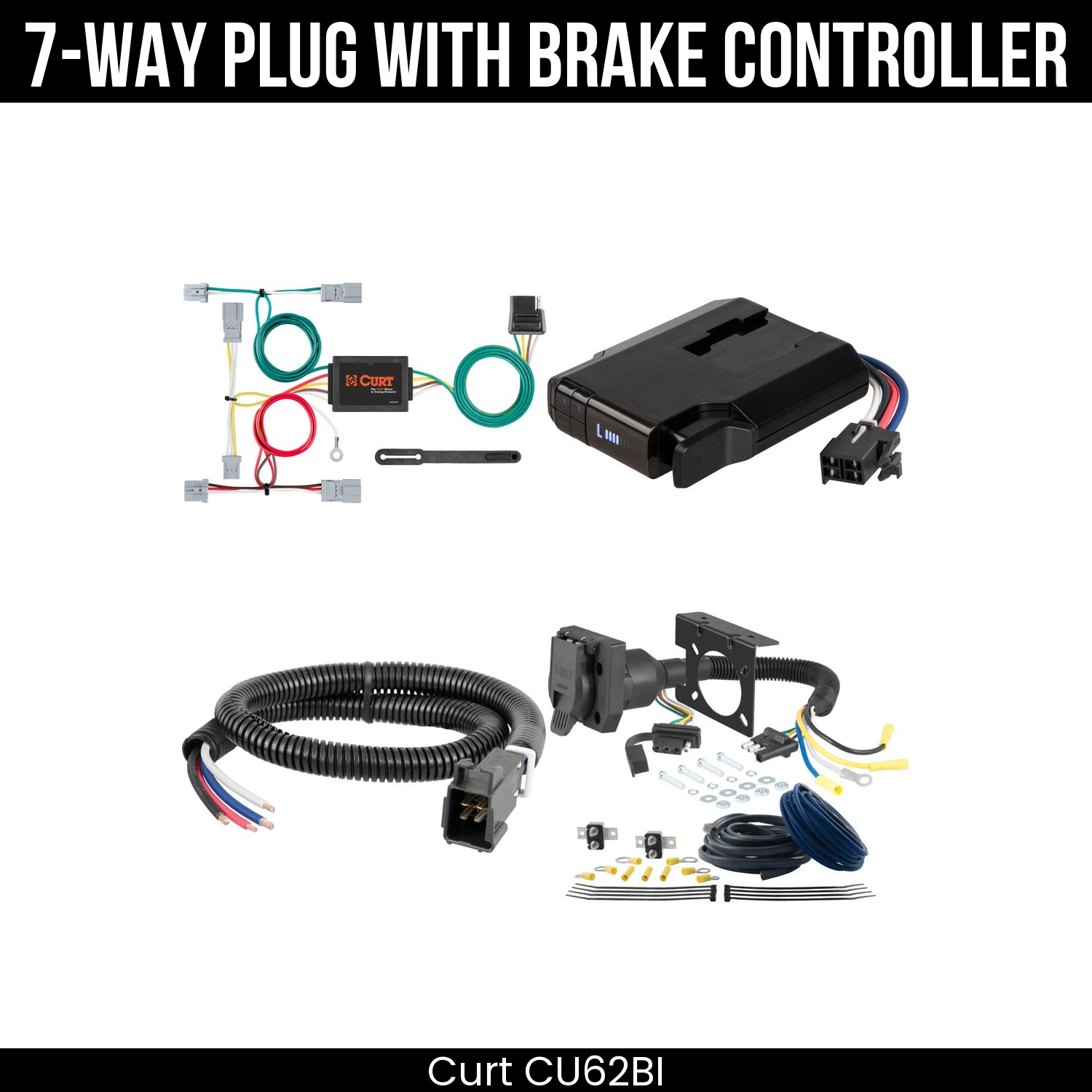 Trailer Wiring 7-Way Plug w/ Bracket , Venturer Brake Control