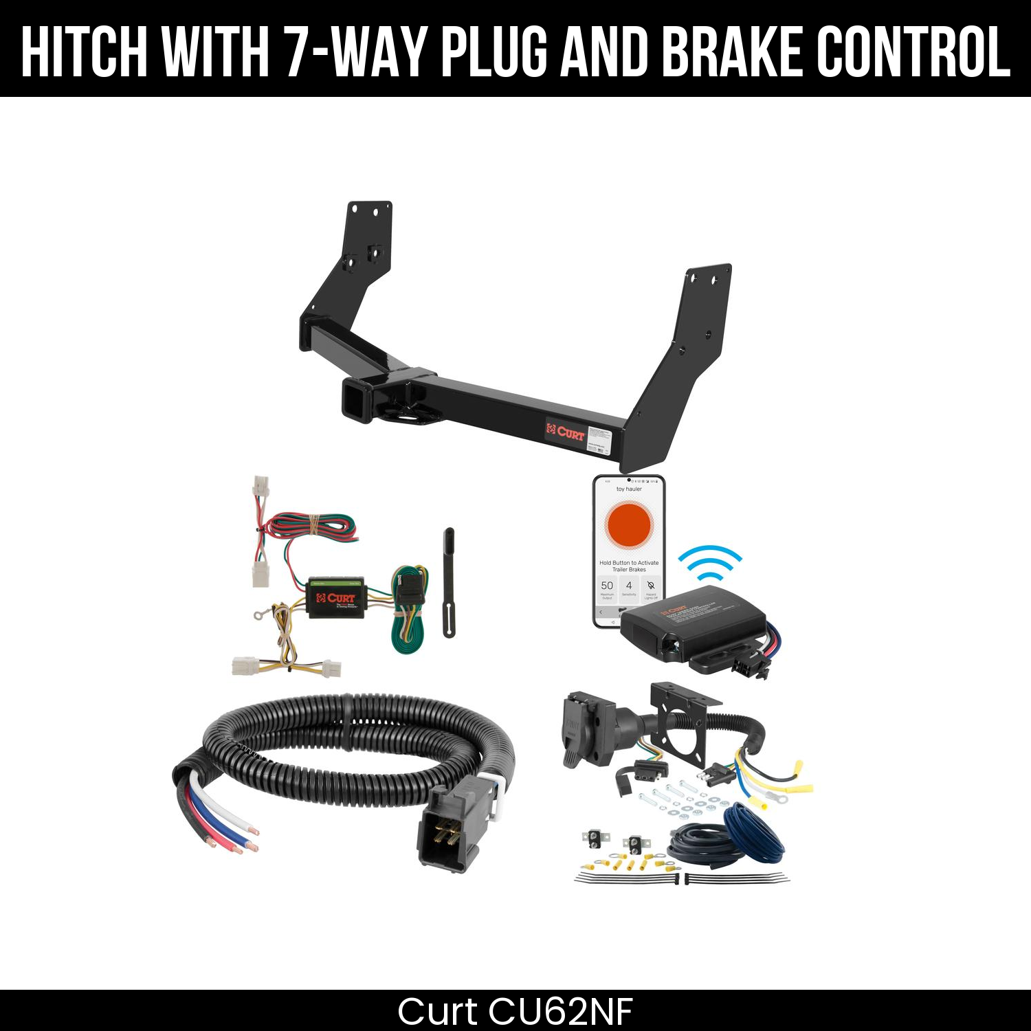 Trailer Hitch , 7-Way , Echo Under-Dash Brake Control