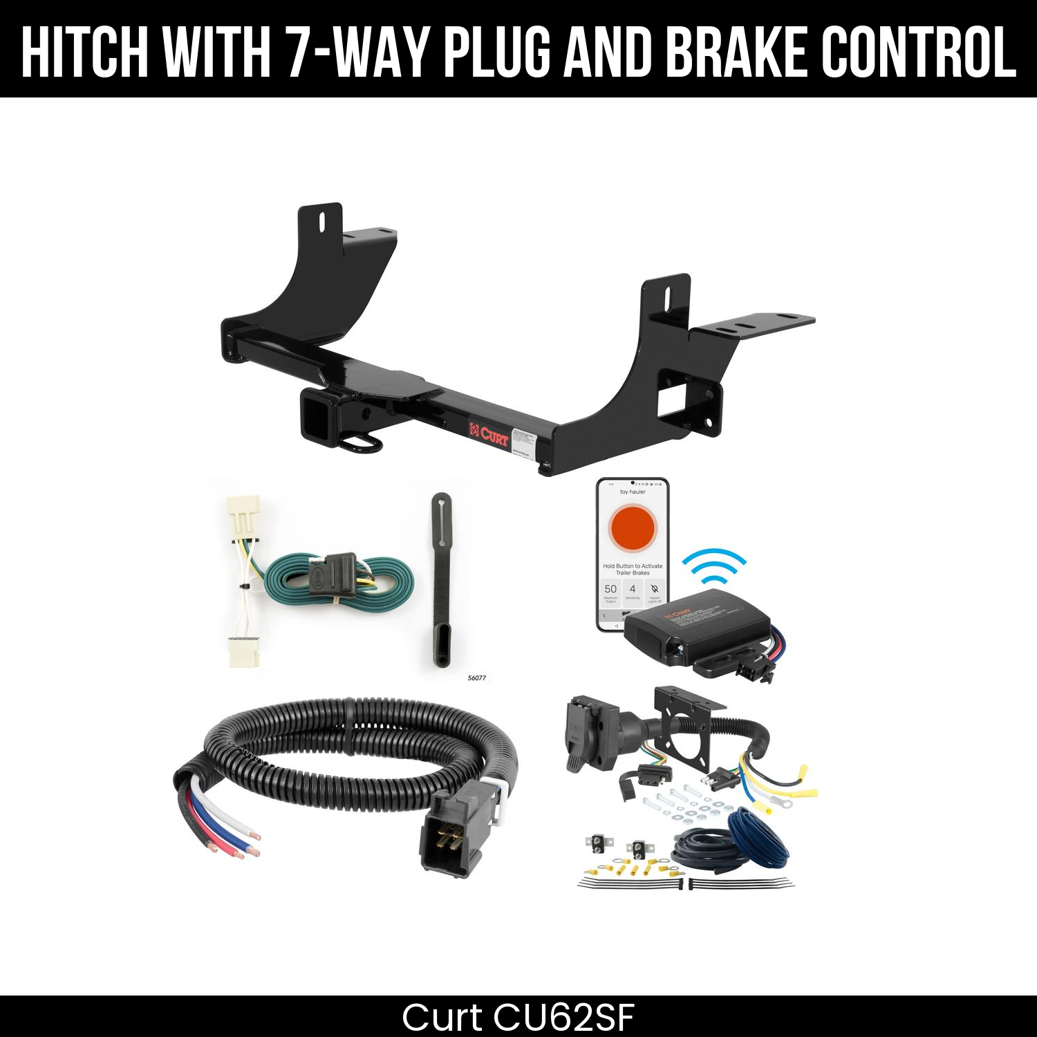Trailer Hitch , 7-Way , Echo Under-Dash Brake Control
