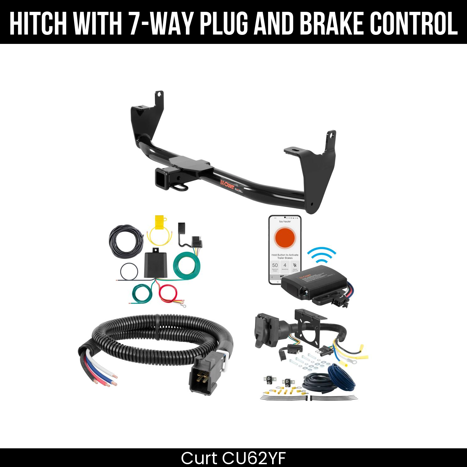 Trailer Hitch , 7-Way , Echo Under-Dash Brake Control