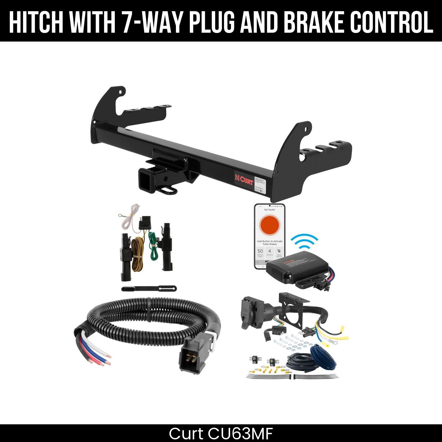 Trailer Hitch , 7-Way , Echo Under-Dash Brake Control
