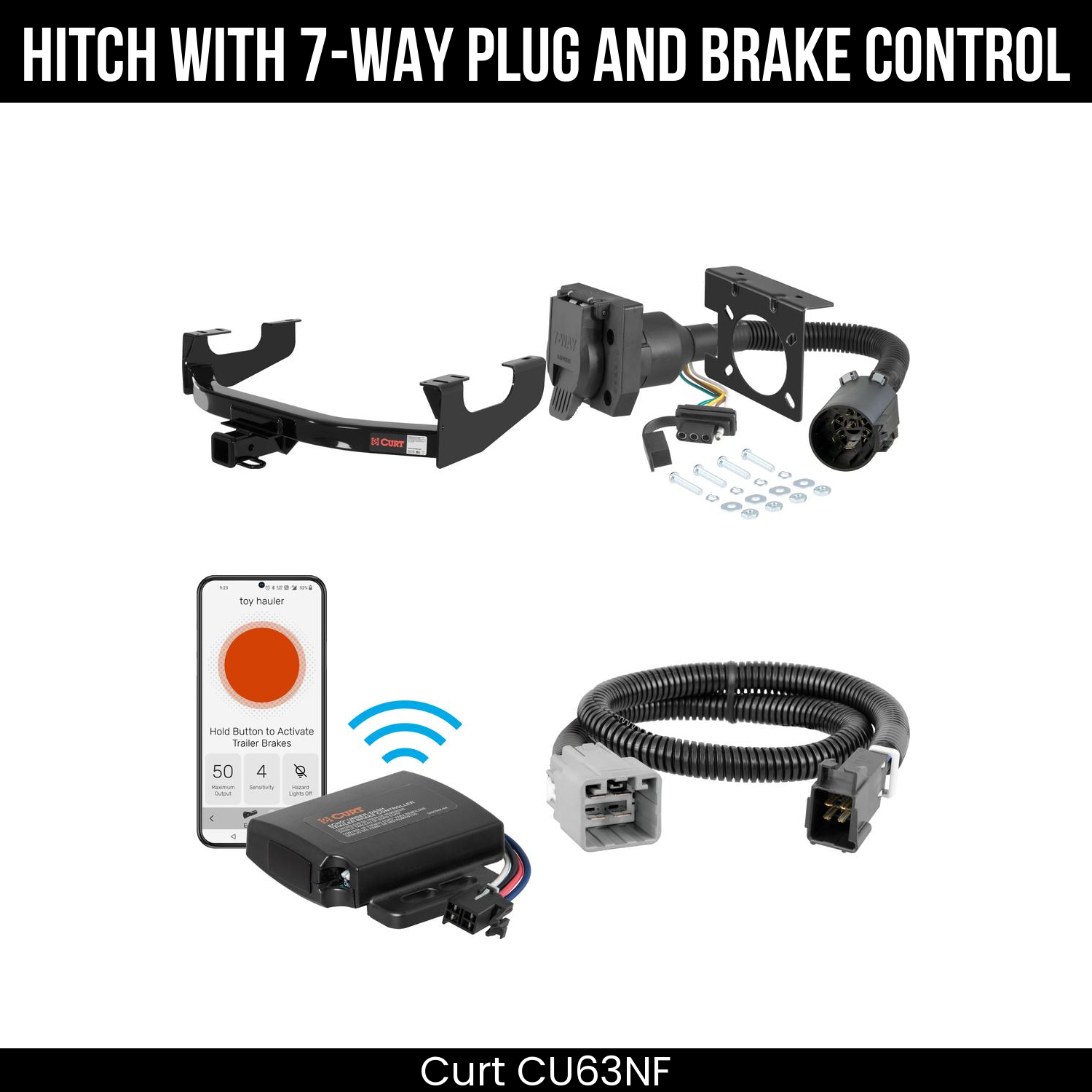 Trailer Hitch , 7-Way , Echo Under-Dash Brake Control