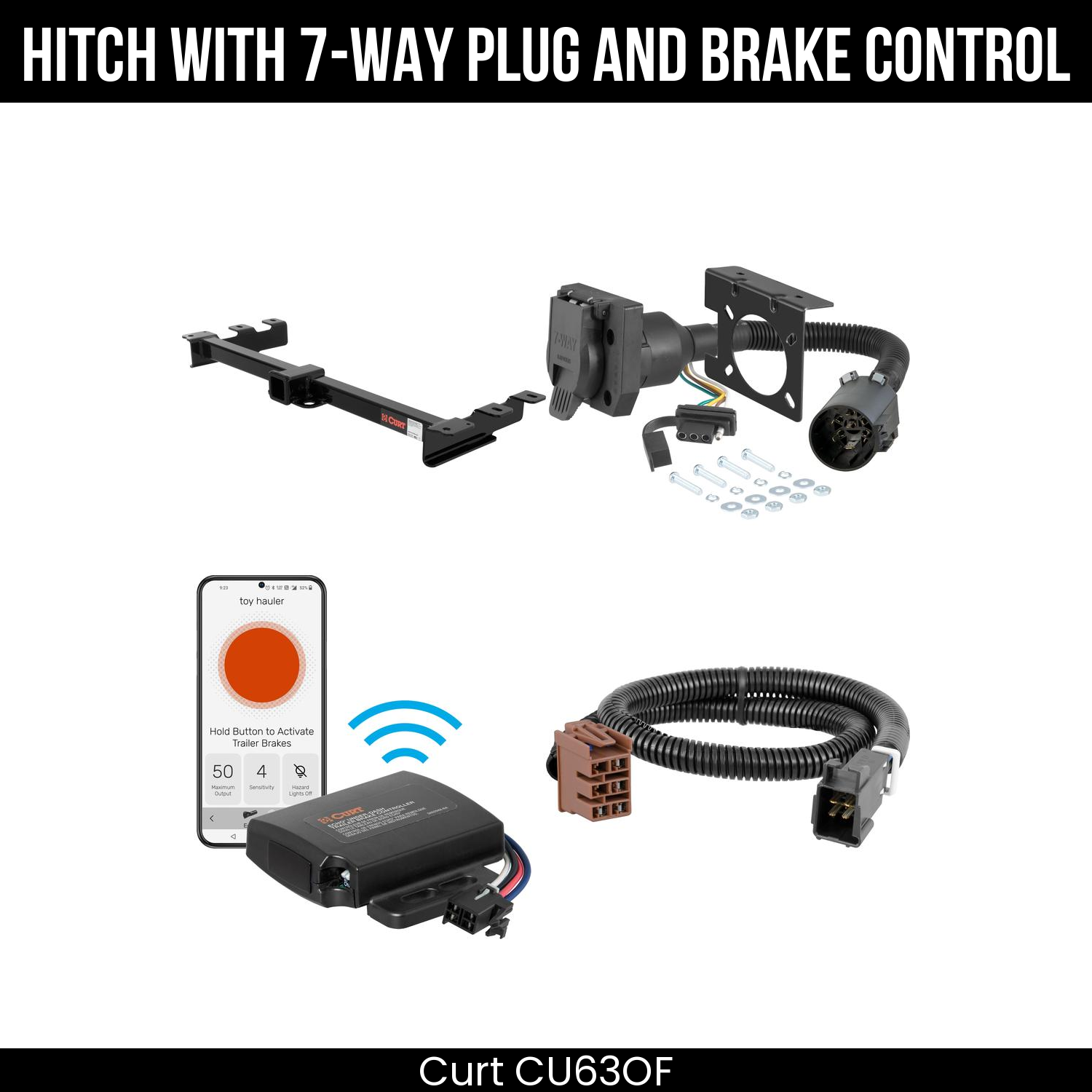 Trailer Hitch , 7-Way , Echo Under-Dash Brake Control