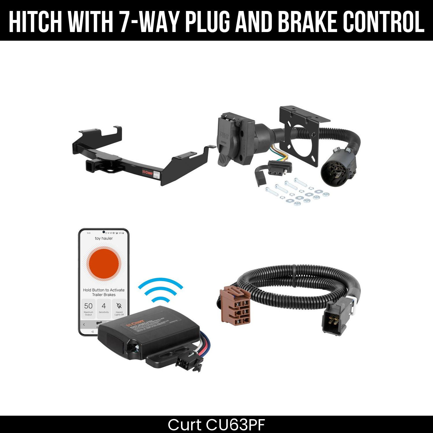 Trailer Hitch , 7-Way , Echo Under-Dash Brake Control