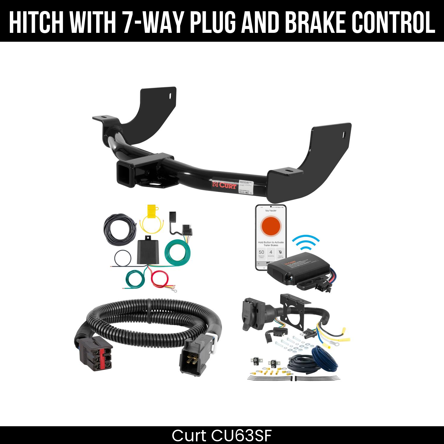 Trailer Hitch , 7-Way , Echo Under-Dash Brake Control