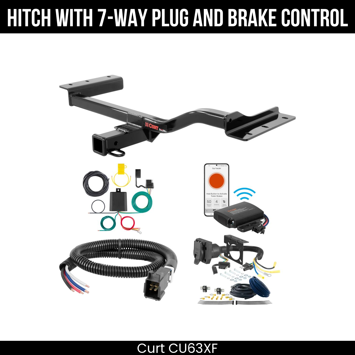 Trailer Hitch , 7-Way , Echo Under-Dash Brake Control