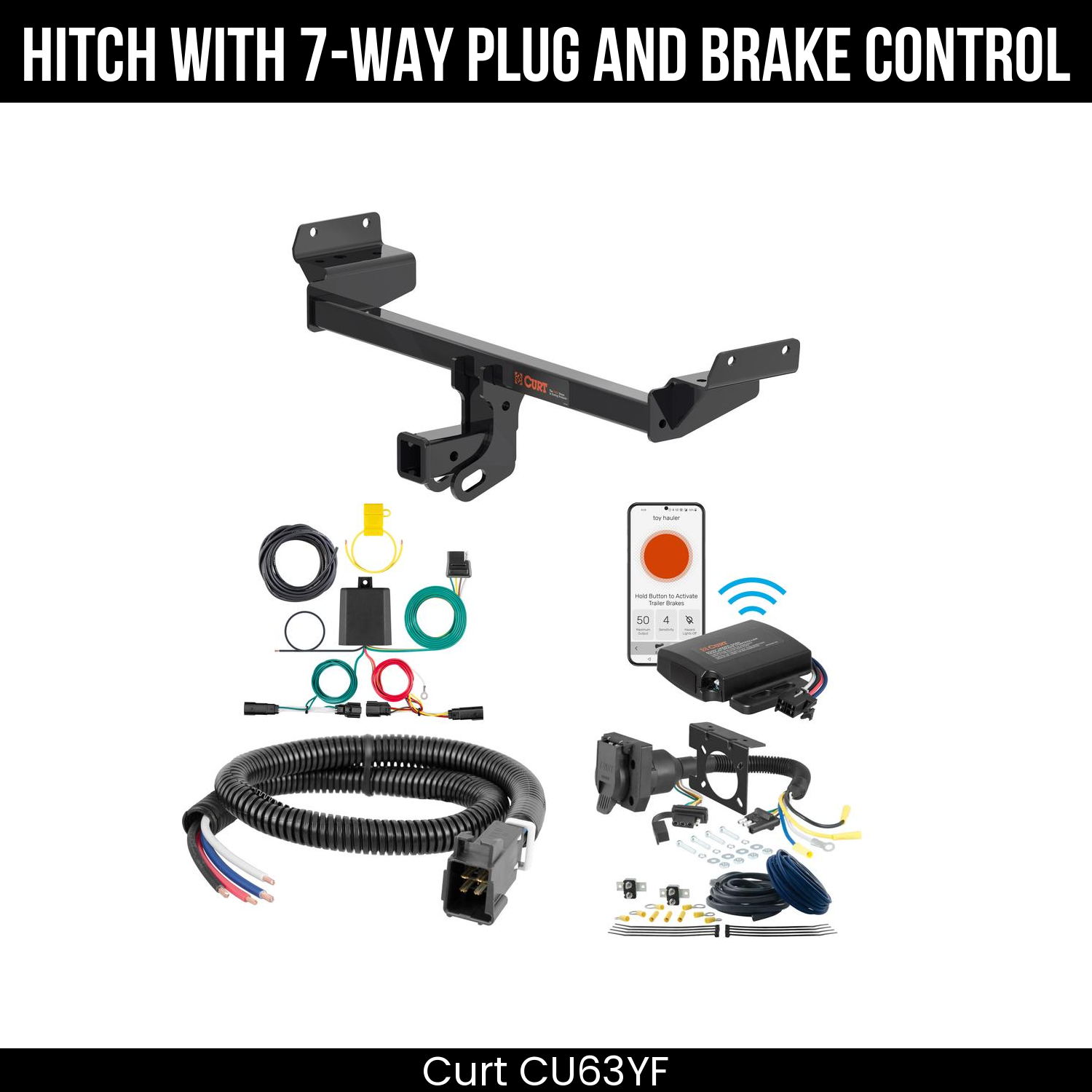 Trailer Hitch , 7-Way , Echo Under-Dash Brake Control