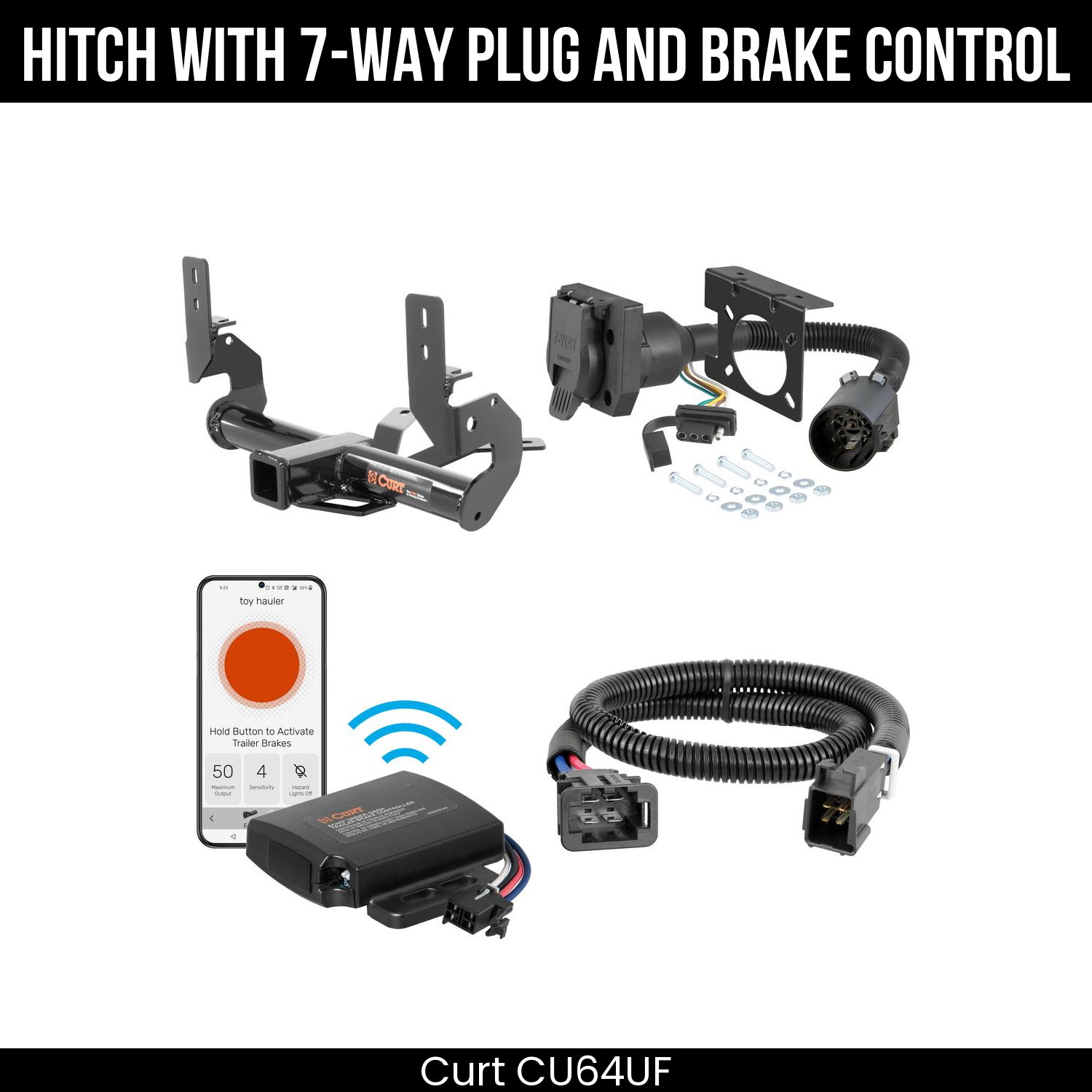 Trailer Hitch , 7-Way , Echo Under-Dash Brake Control