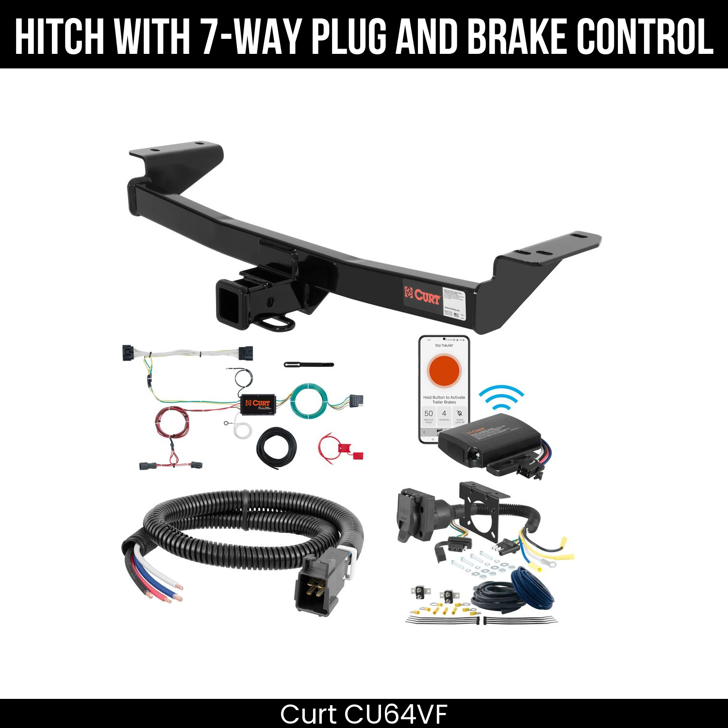 Trailer Hitch , 7-Way , Echo Under-Dash Brake Control