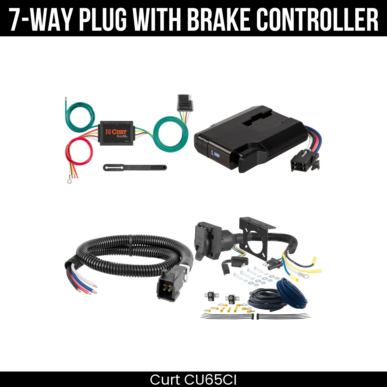 Trailer Wiring 7-Way Plug w/ Bracket , Venturer Brake Control