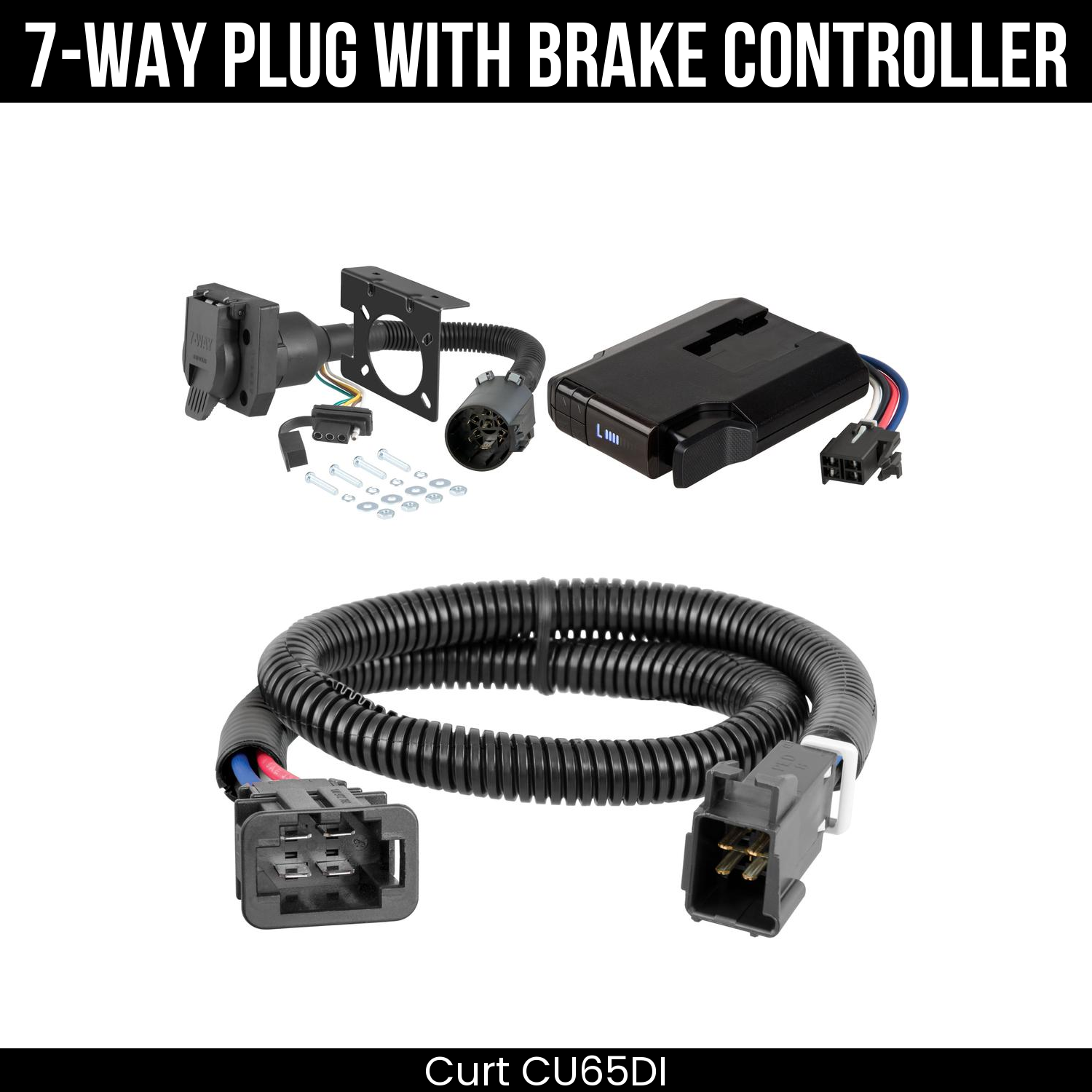 Trailer Wiring 7-Way Plug w/ Bracket , Venturer Brake Control