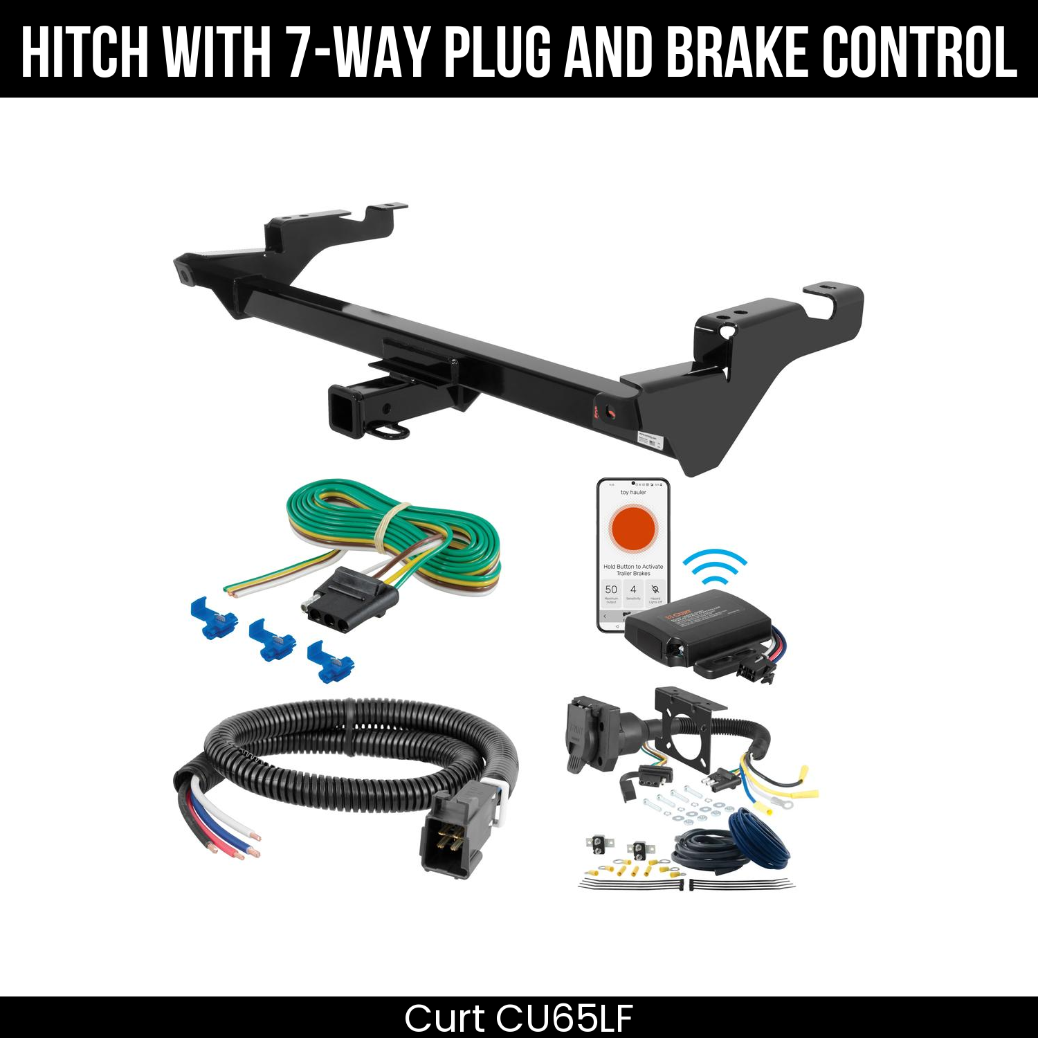 Trailer Hitch , 7-Way , Echo Under-Dash Brake Control