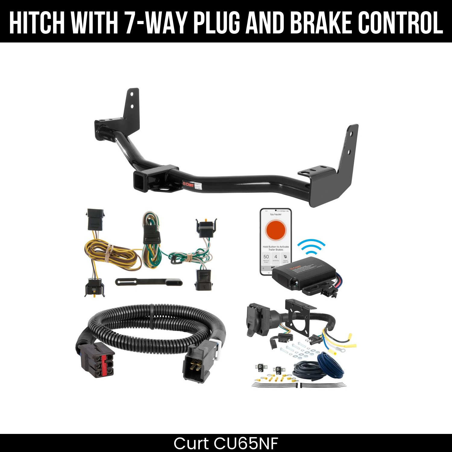 Trailer Hitch , 7-Way , Echo Under-Dash Brake Control