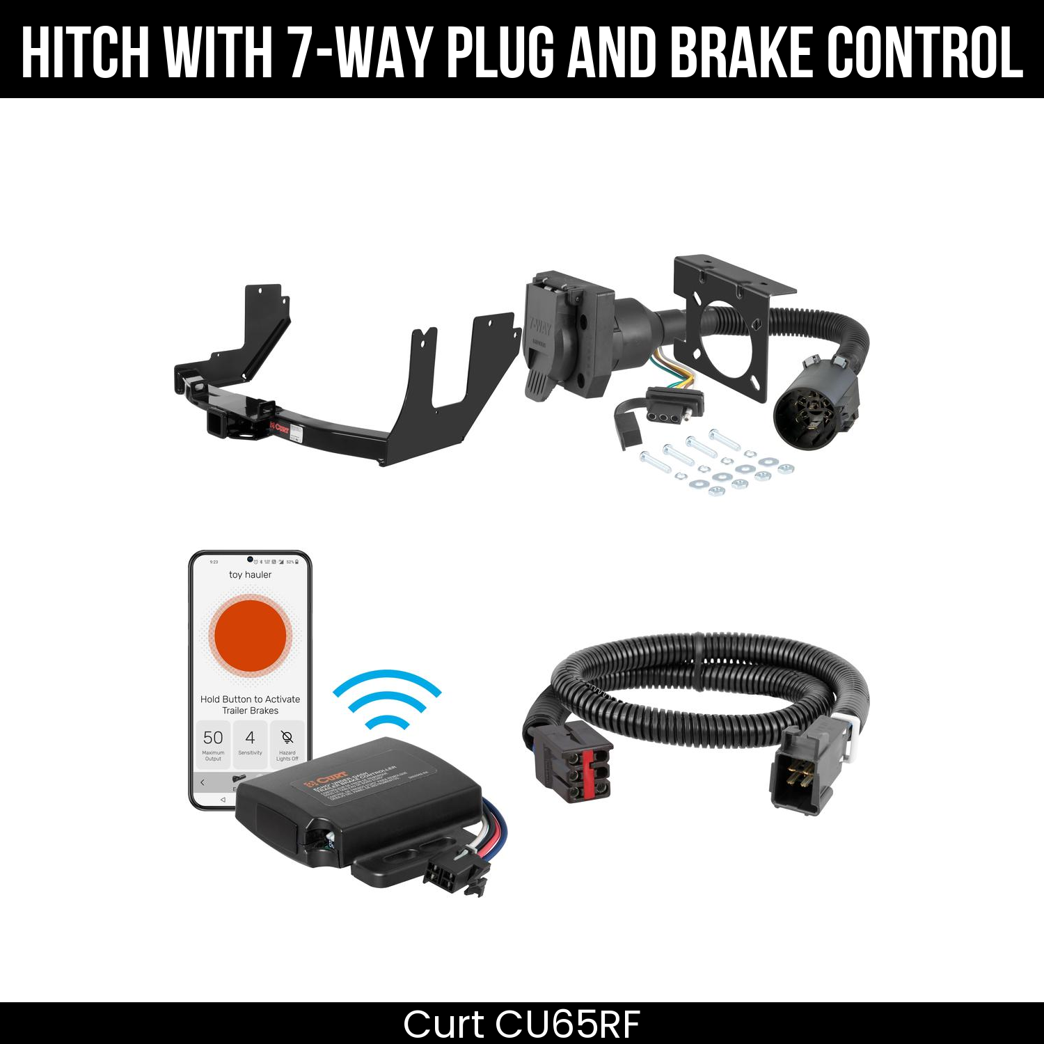 Trailer Hitch , 7-Way , Echo Under-Dash Brake Control