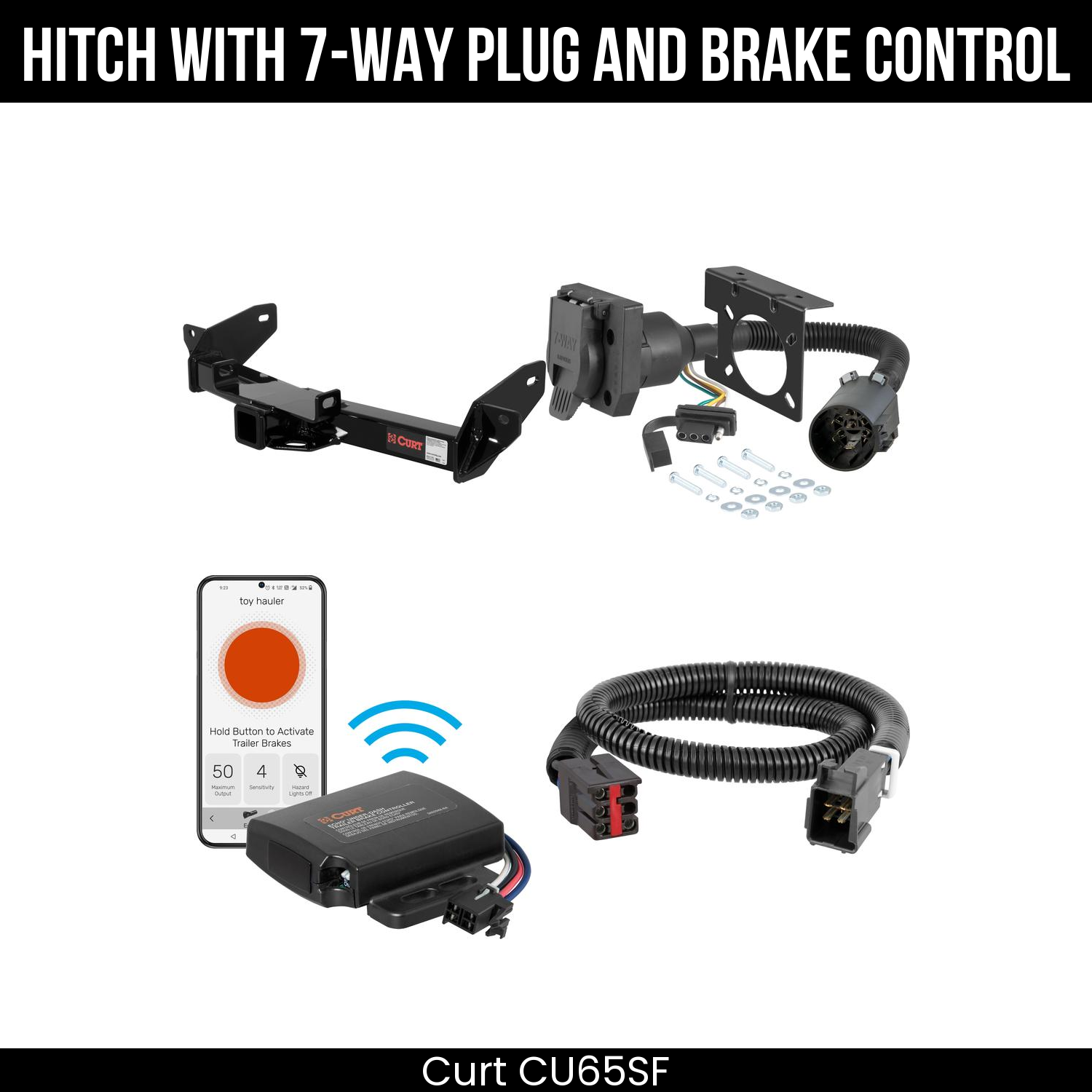 Trailer Hitch , 7-Way , Echo Under-Dash Brake Control