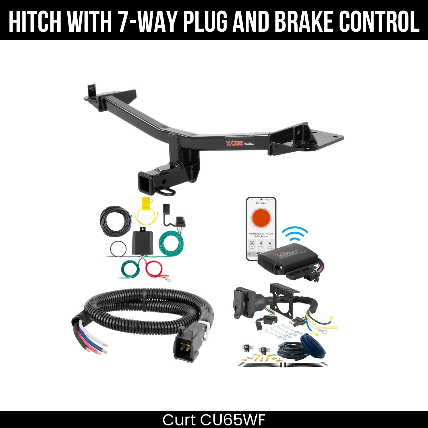 Trailer Hitch , 7-Way , Echo Under-Dash Brake Control