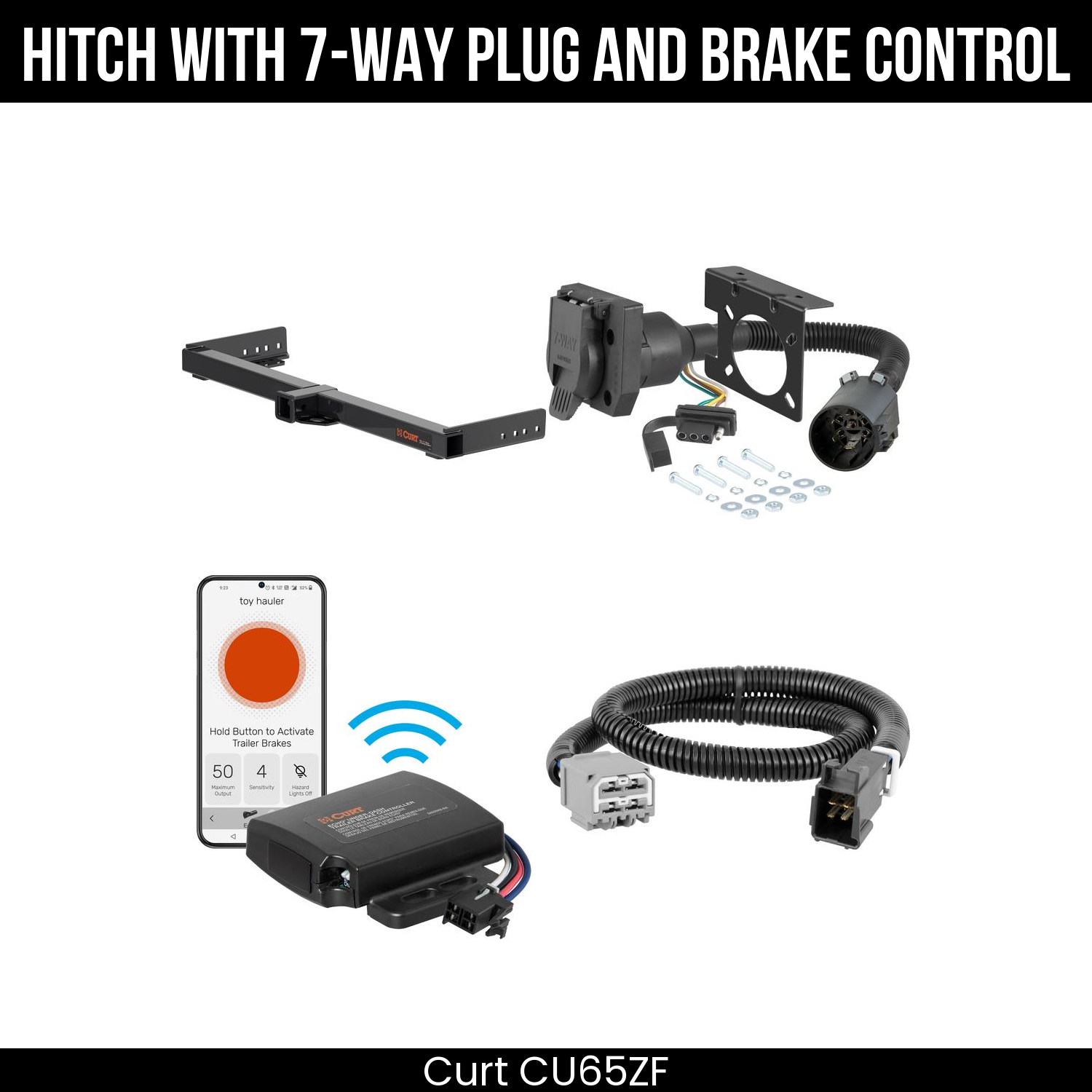 Trailer Hitch , 7-Way , Echo Under-Dash Brake Control