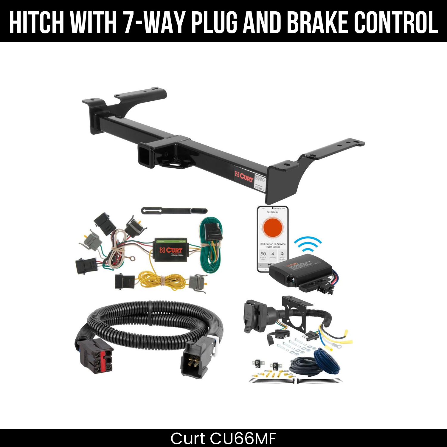 Trailer Hitch , 7-Way , Echo Under-Dash Brake Control