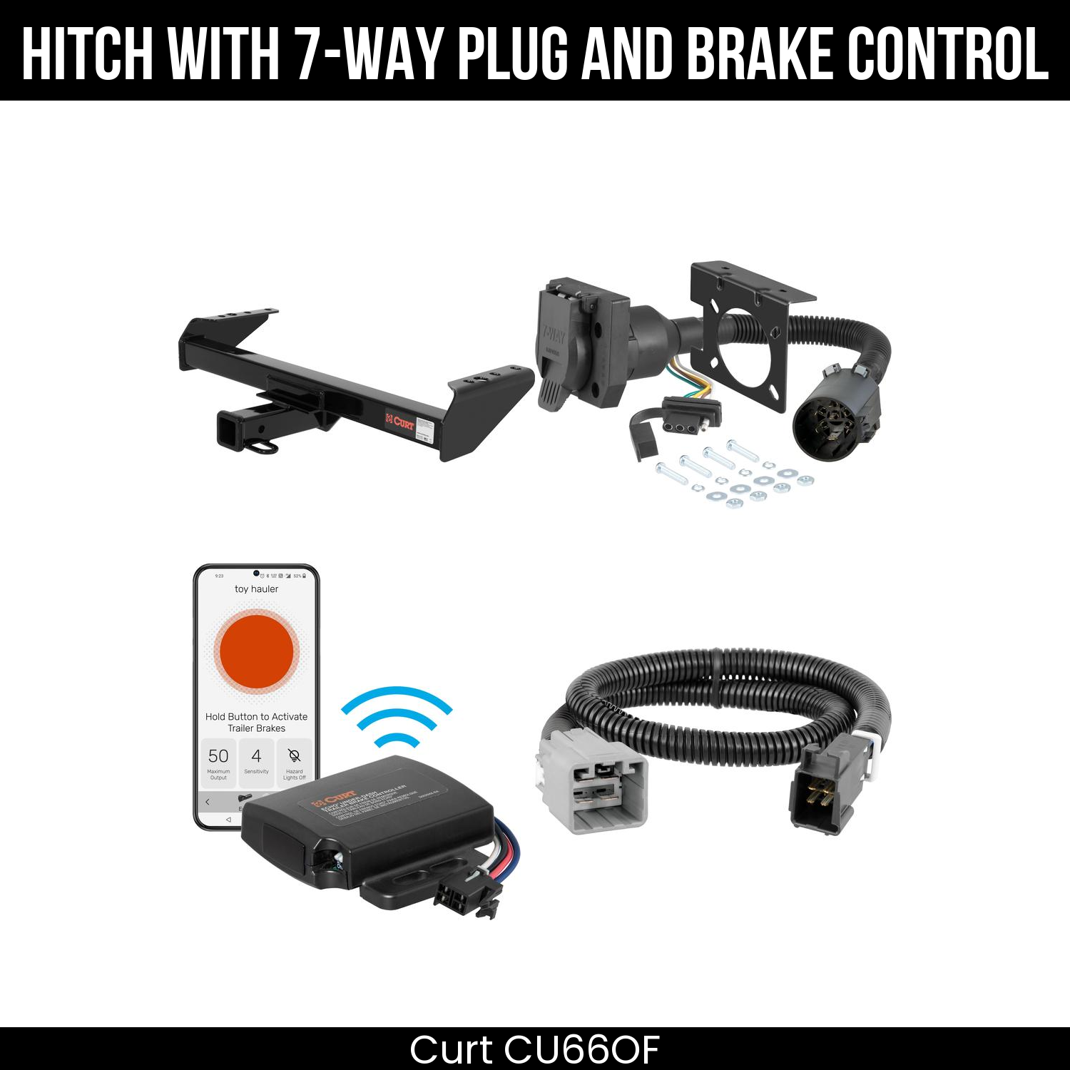 Trailer Hitch , 7-Way , Echo Under-Dash Brake Control