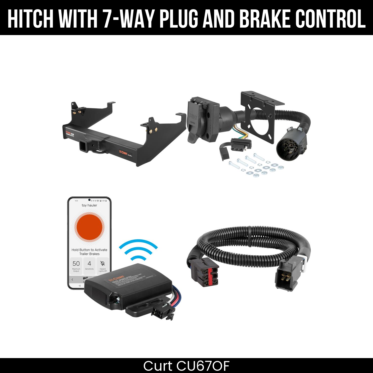 Trailer Hitch , 7-Way , Echo Under-Dash Brake Control