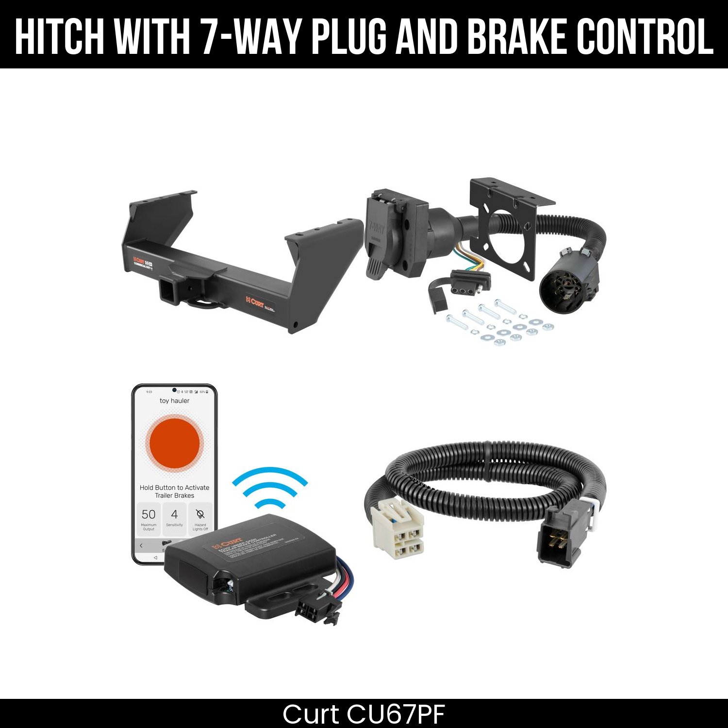 Trailer Hitch , 7-Way , Echo Under-Dash Brake Control