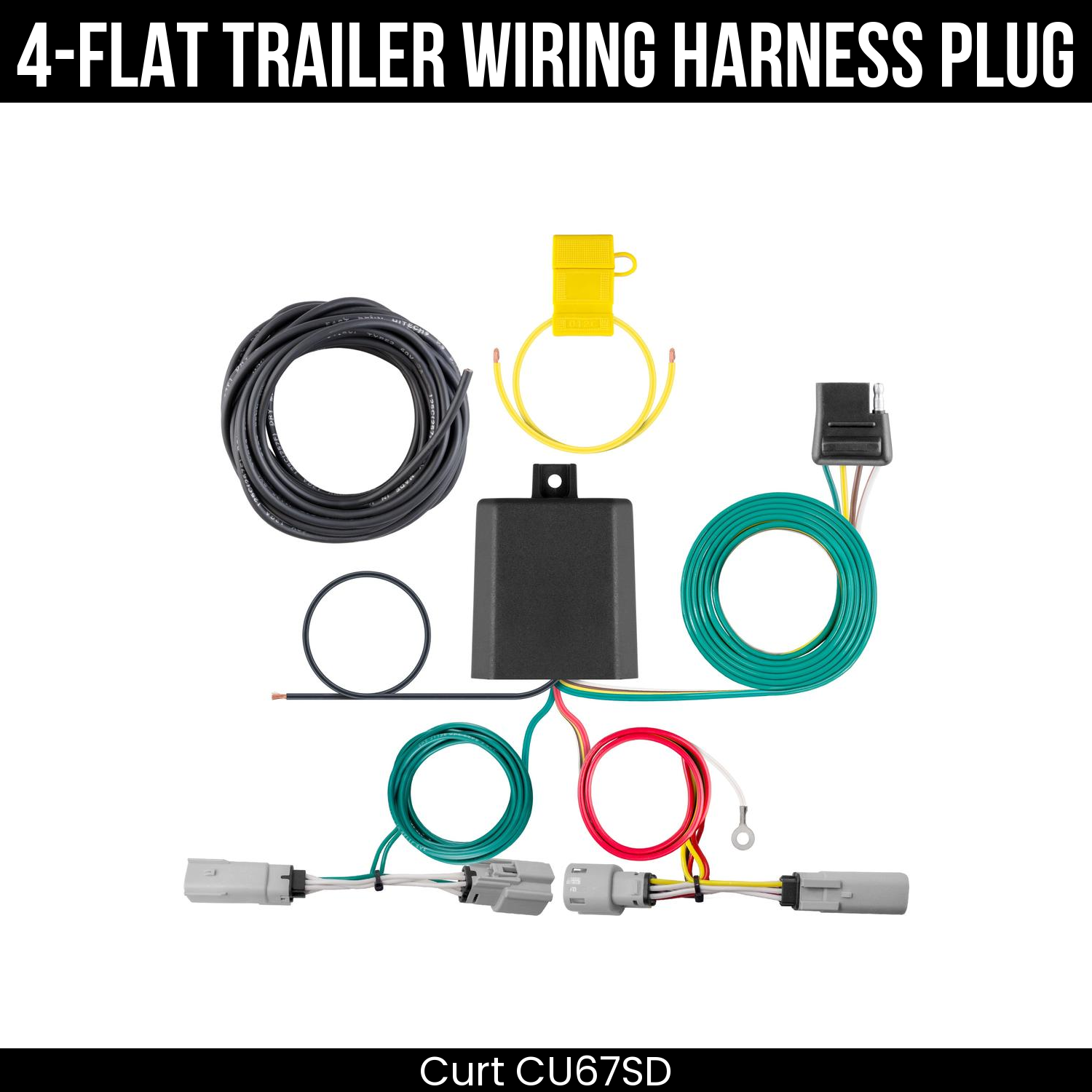 Trailer Wiring 4-Flat Plug Only