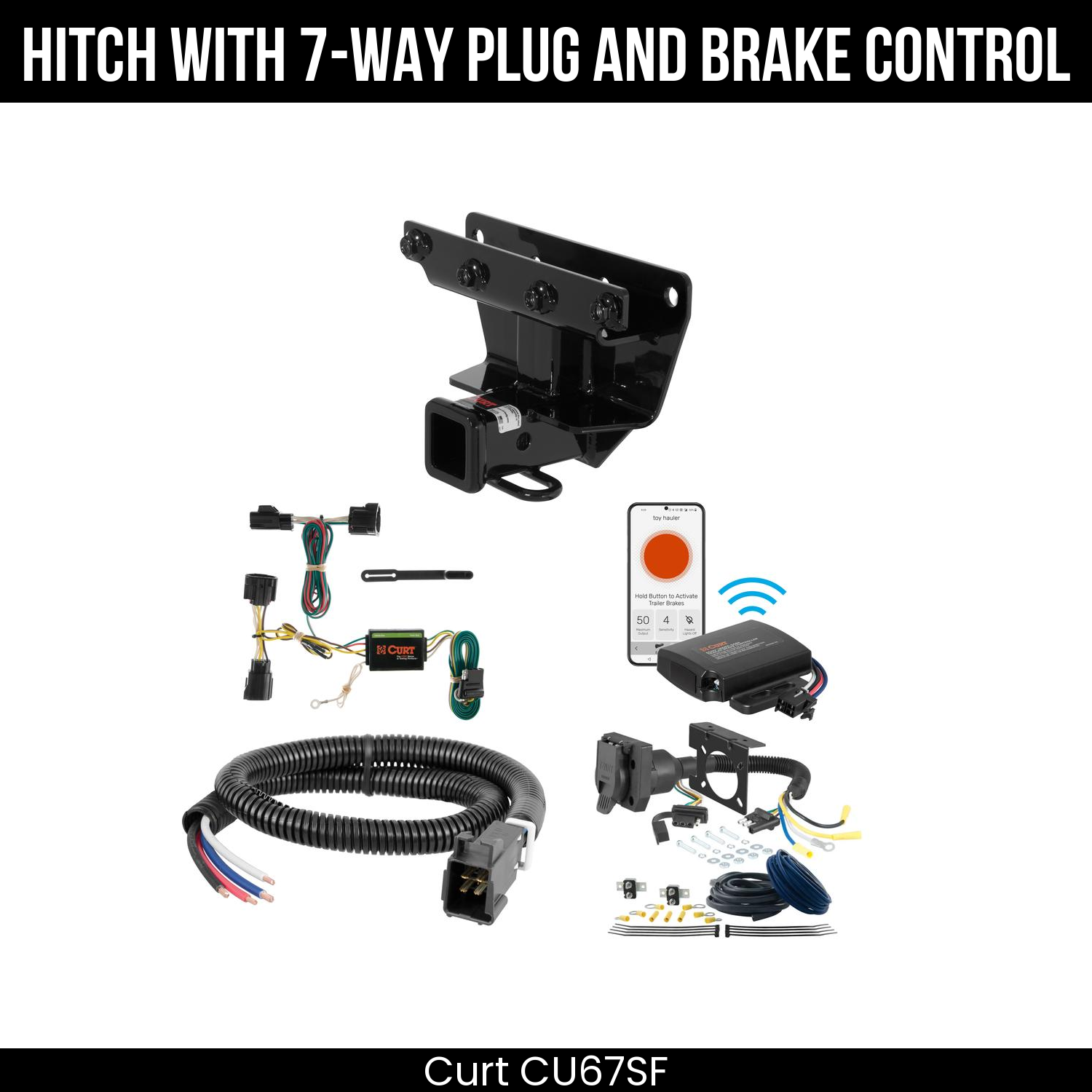 Trailer Hitch , 7-Way , Echo Under-Dash Brake Control
