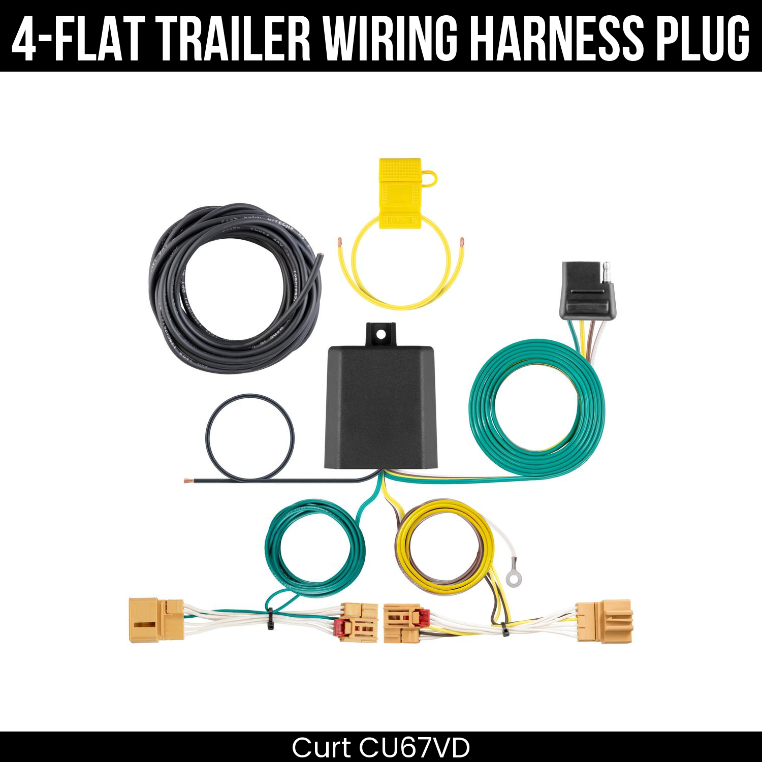 Trailer Wiring 4-Flat Plug Only