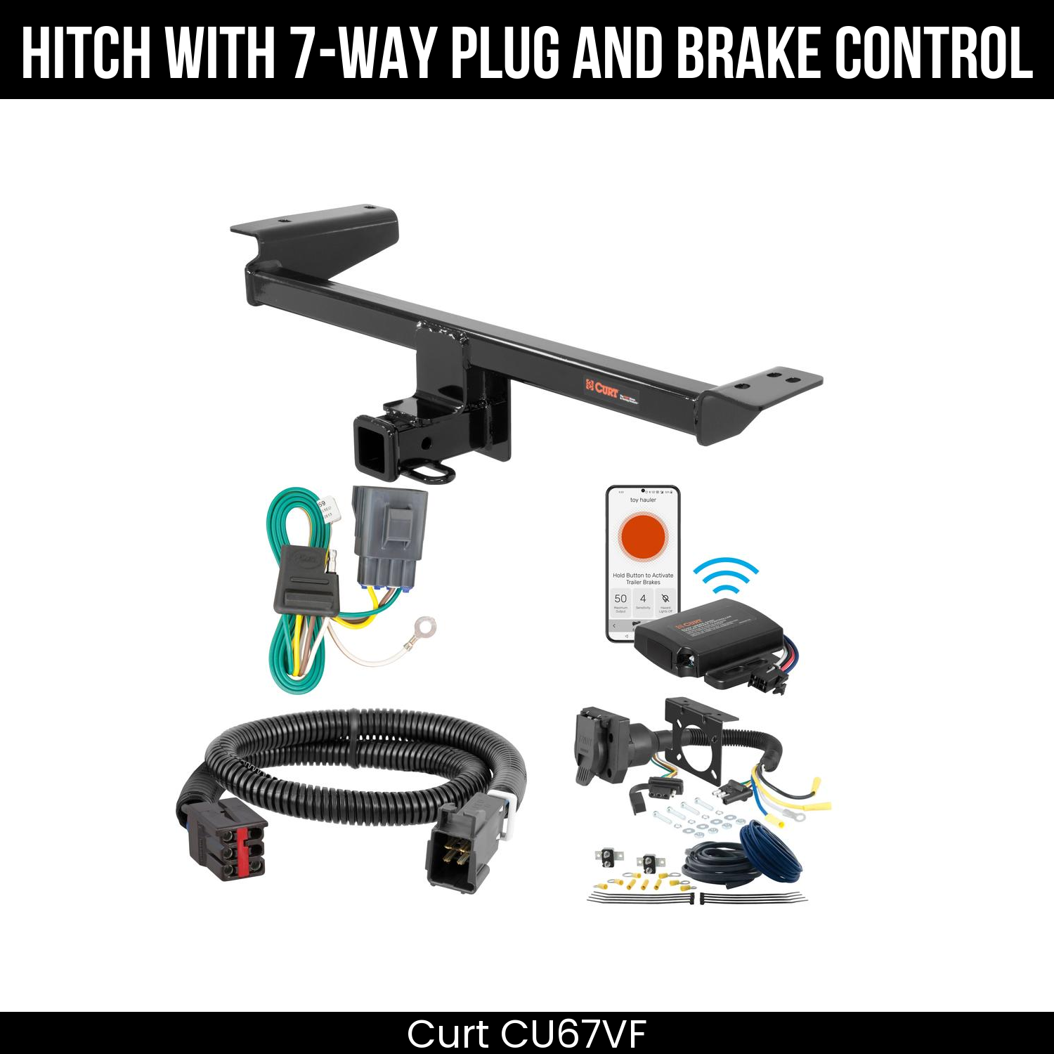 Trailer Hitch , 7-Way , Echo Under-Dash Brake Control