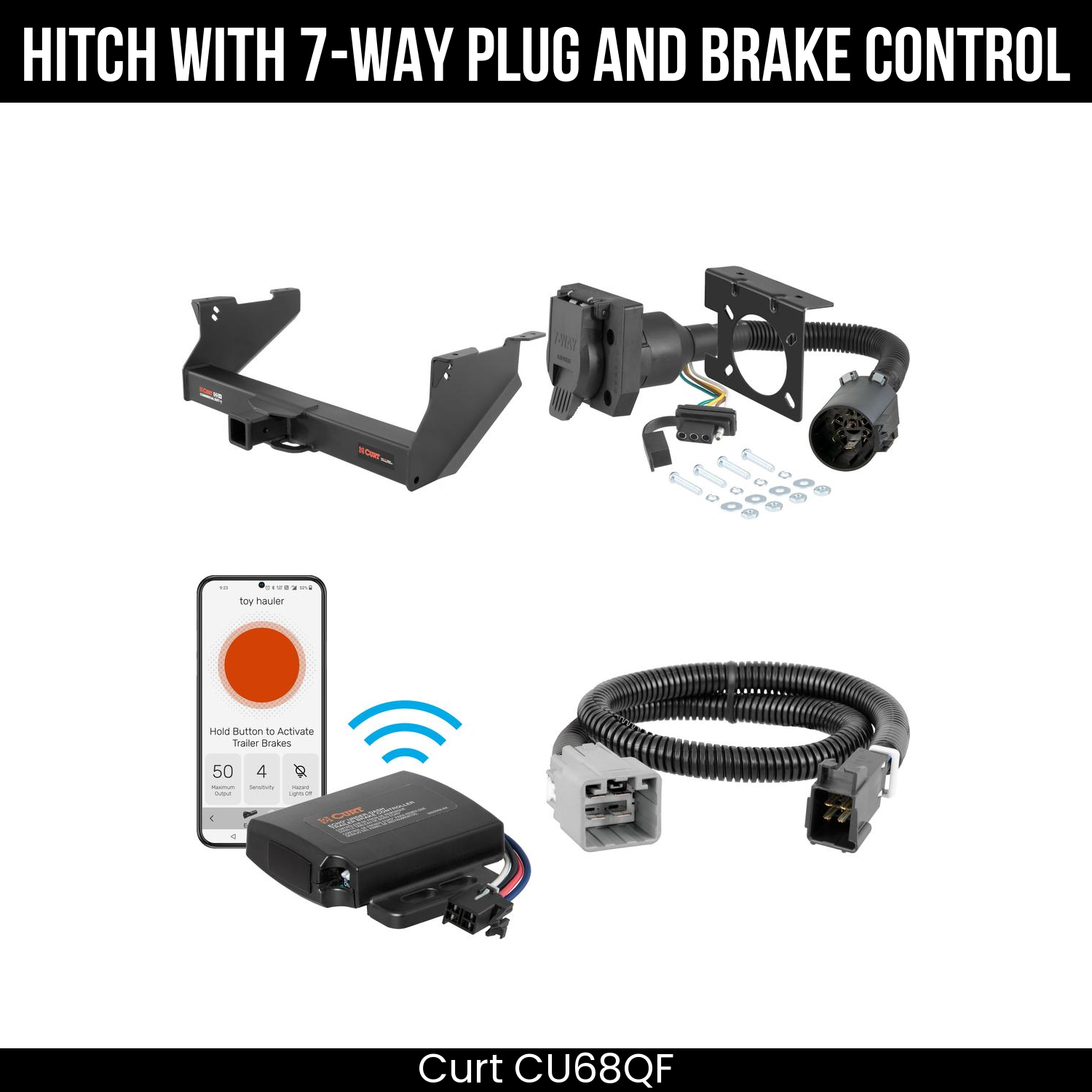 Trailer Hitch , 7-Way , Echo Under-Dash Brake Control