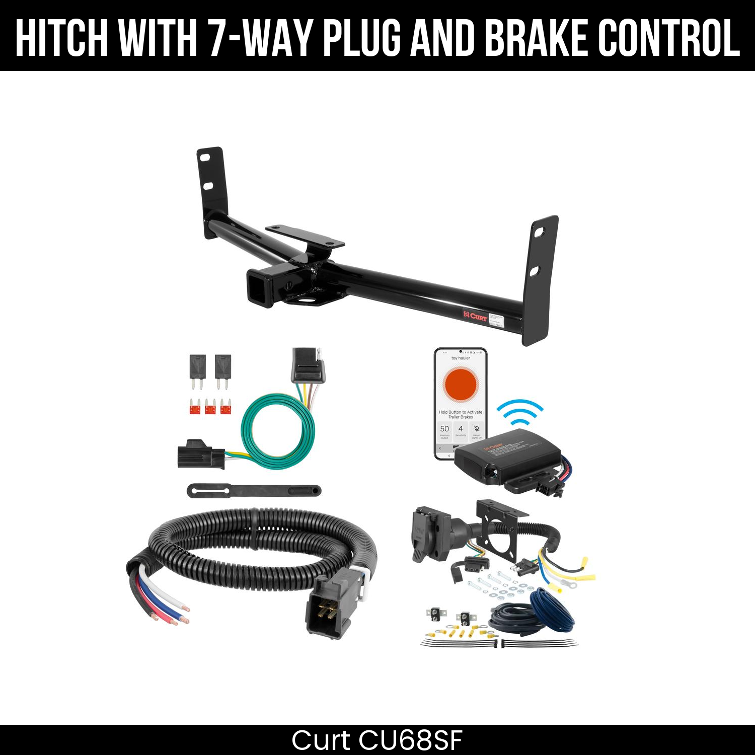 Trailer Hitch , 7-Way , Echo Under-Dash Brake Control