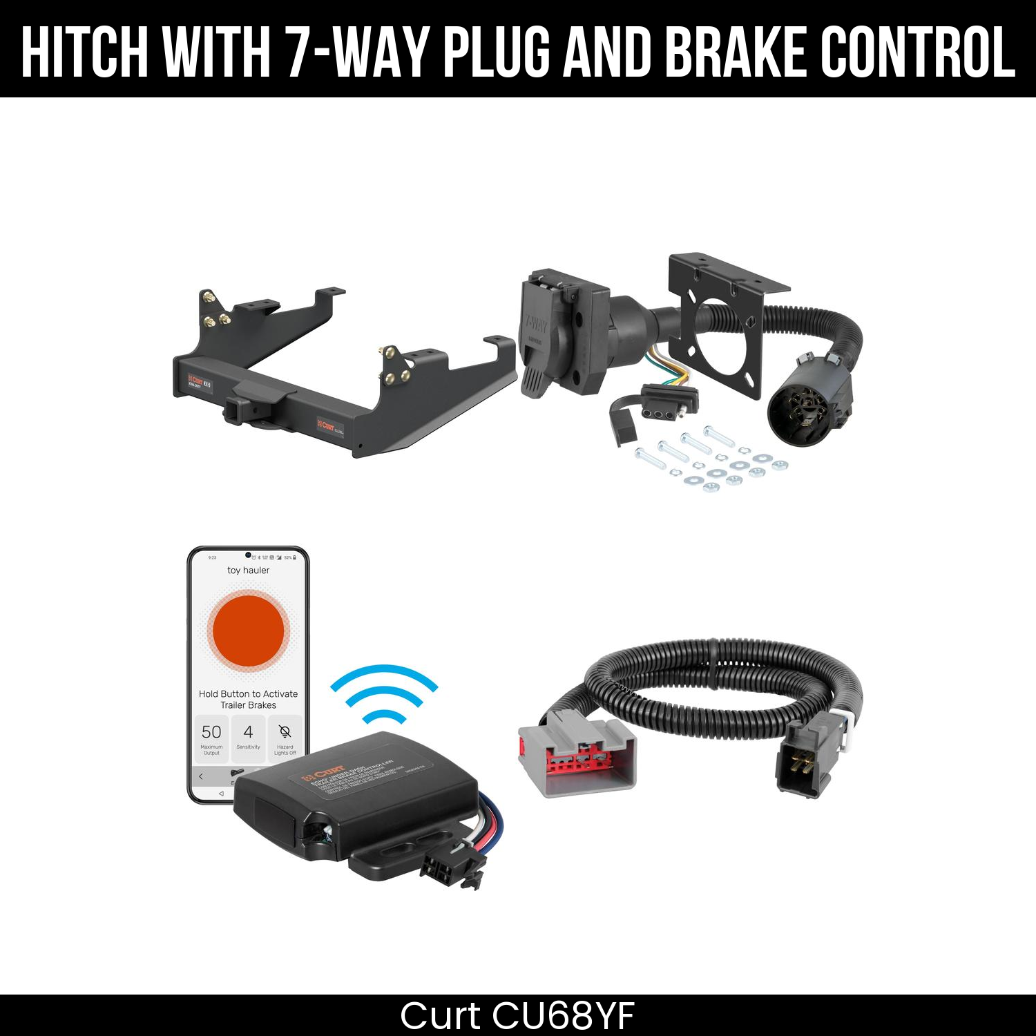 Trailer Hitch , 7-Way , Echo Under-Dash Brake Control