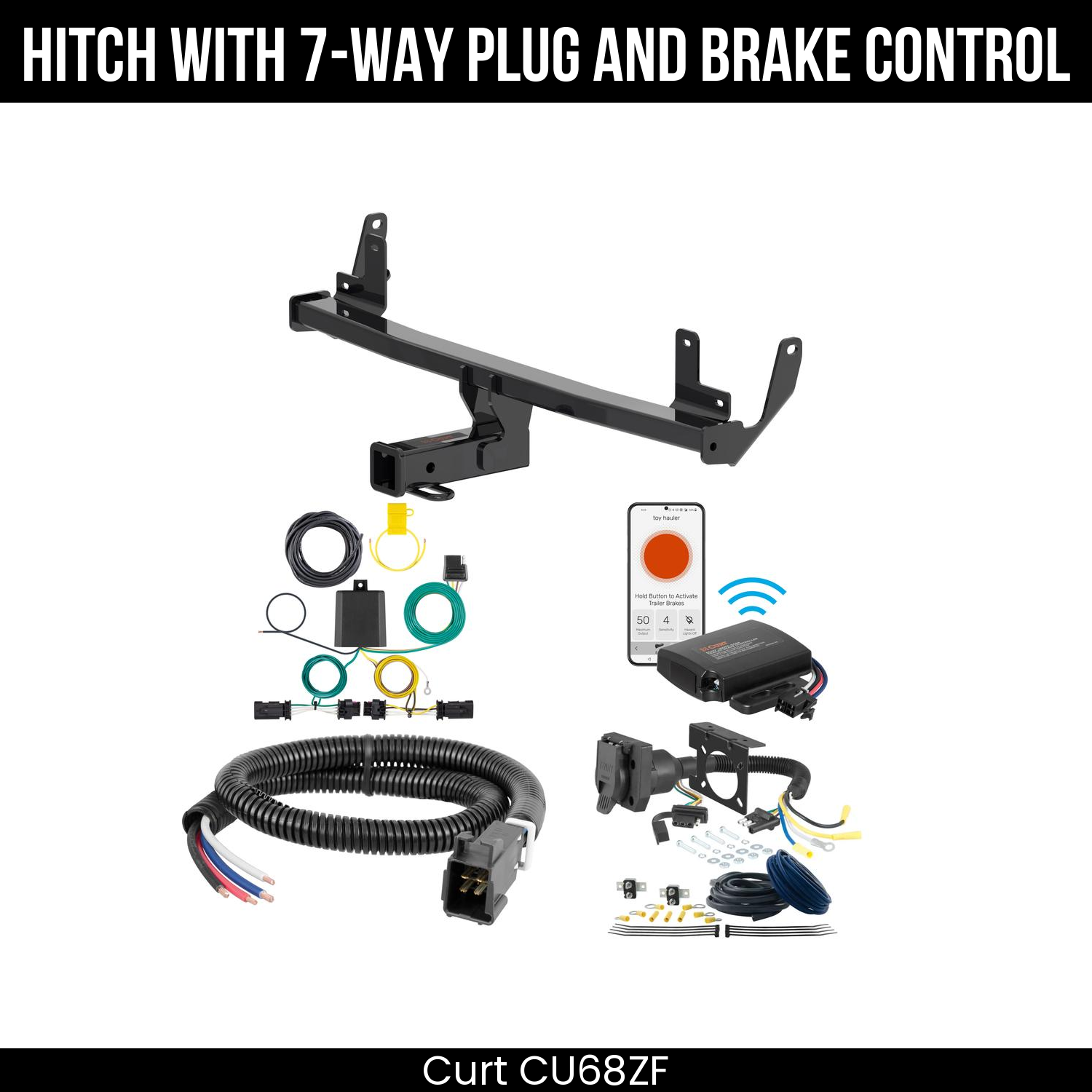 Trailer Hitch , 7-Way , Echo Under-Dash Brake Control