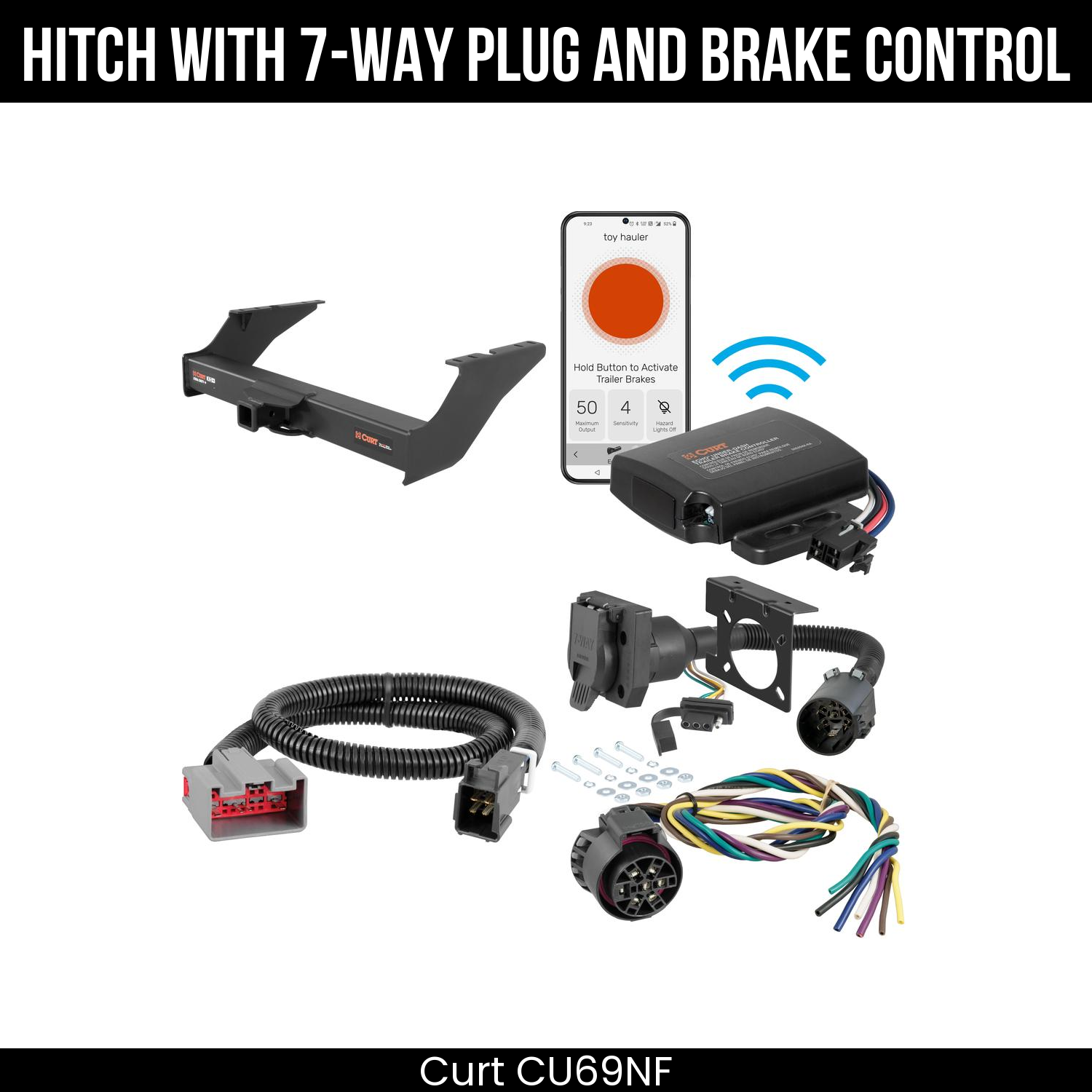 Trailer Hitch , 7-Way , Echo Under-Dash Brake Control