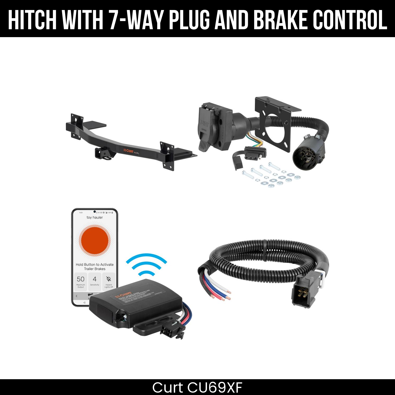 Trailer Hitch , 7-Way , Echo Under-Dash Brake Control
