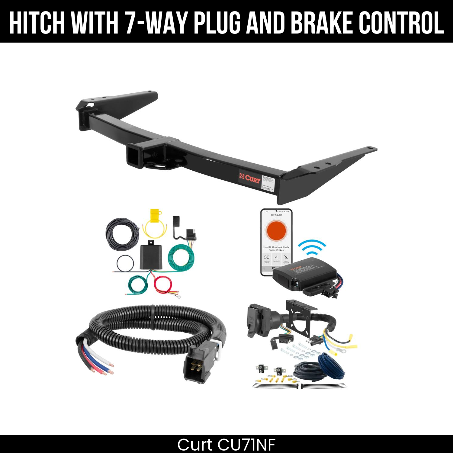 Trailer Hitch , 7-Way , Echo Under-Dash Brake Control