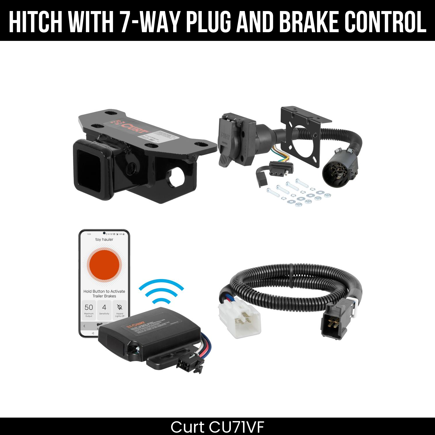 Trailer Hitch , 7-Way , Echo Under-Dash Brake Control
