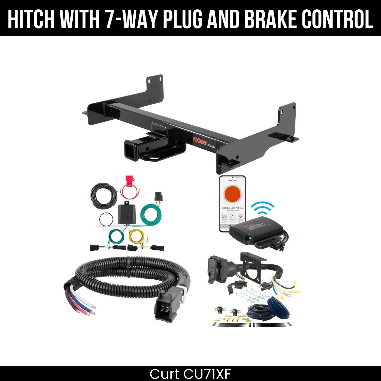 Trailer Hitch , 7-Way , Echo Under-Dash Brake Control