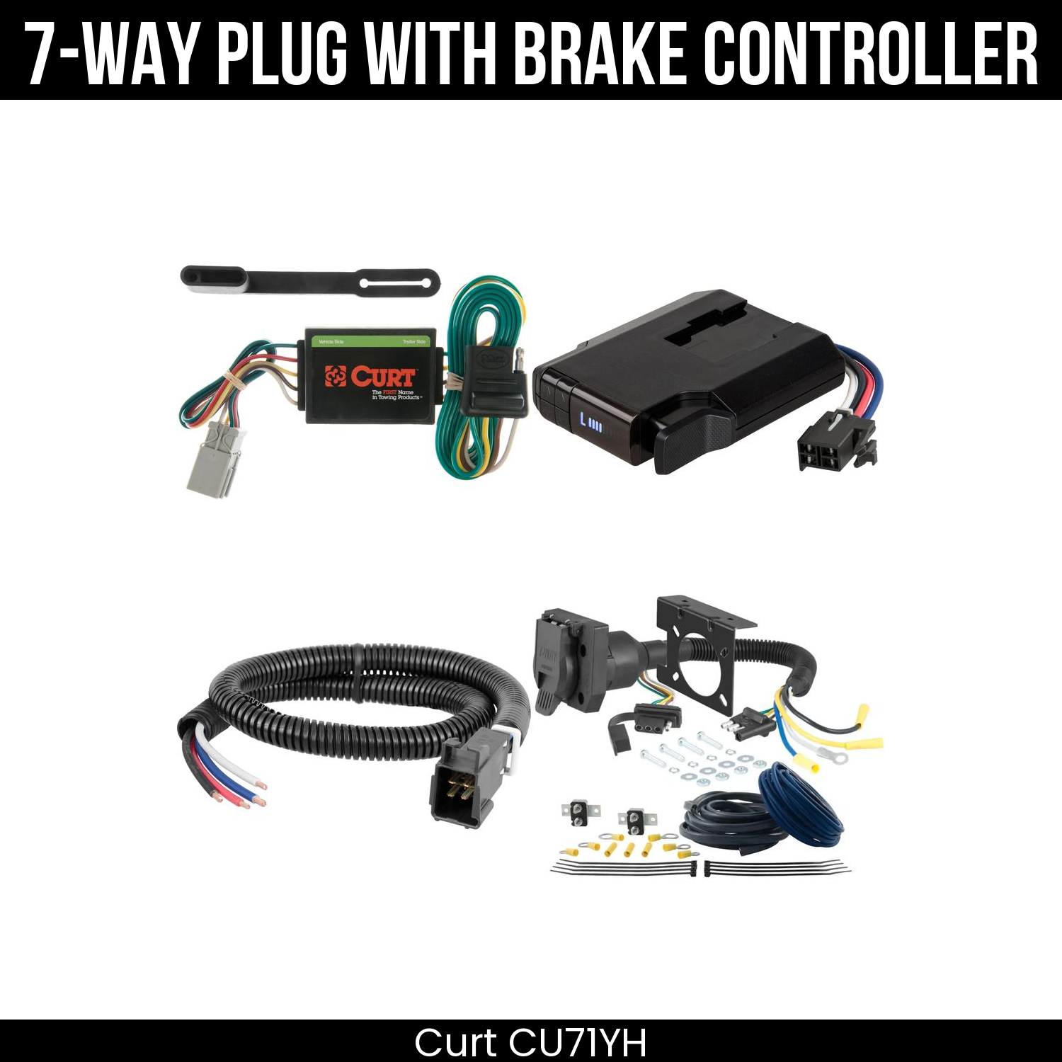 Trailer Wiring 7-Way Plug w/ Bracket , Venturer Brake Control
