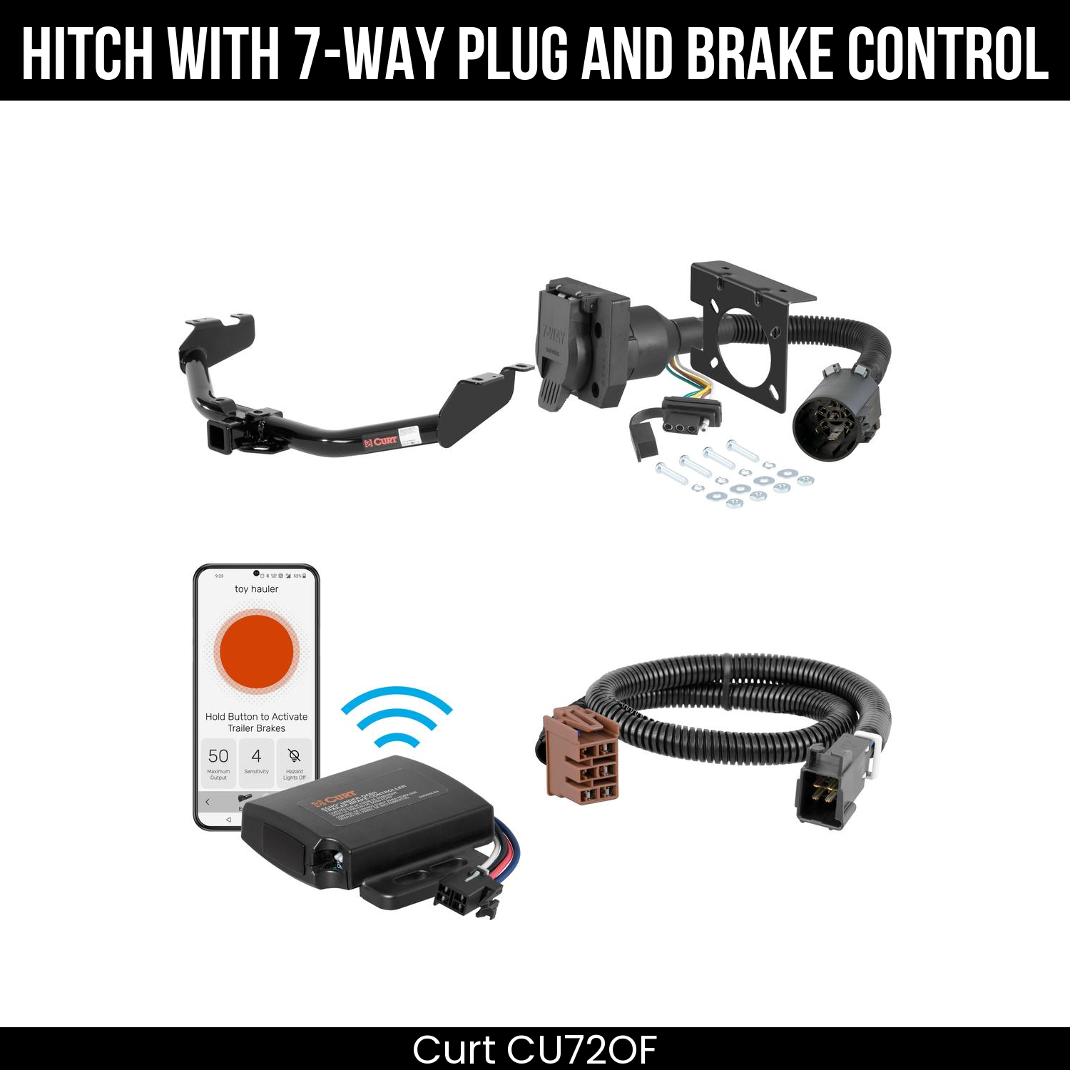 Trailer Hitch , 7-Way , Echo Under-Dash Brake Control