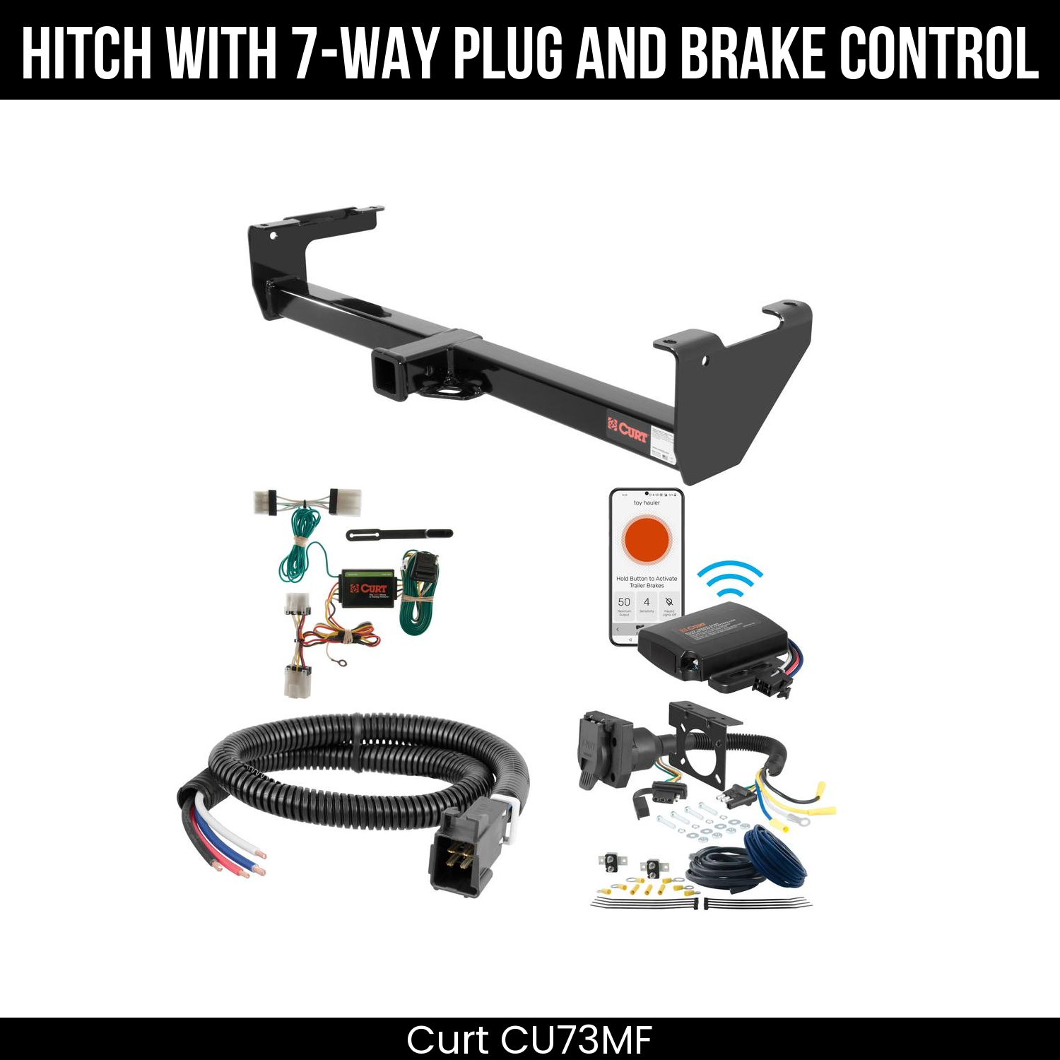 Trailer Hitch , 7-Way , Echo Under-Dash Brake Control