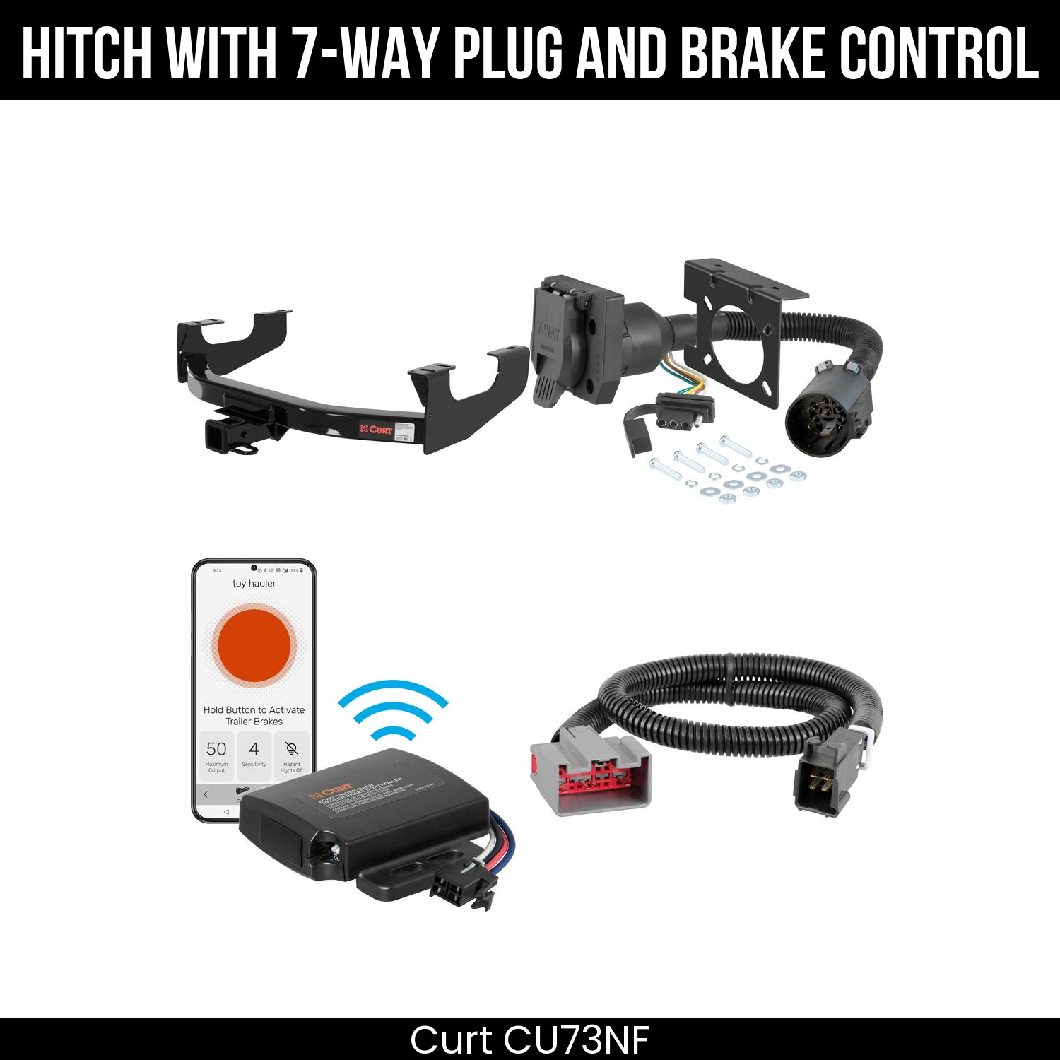 Trailer Hitch , 7-Way , Echo Under-Dash Brake Control