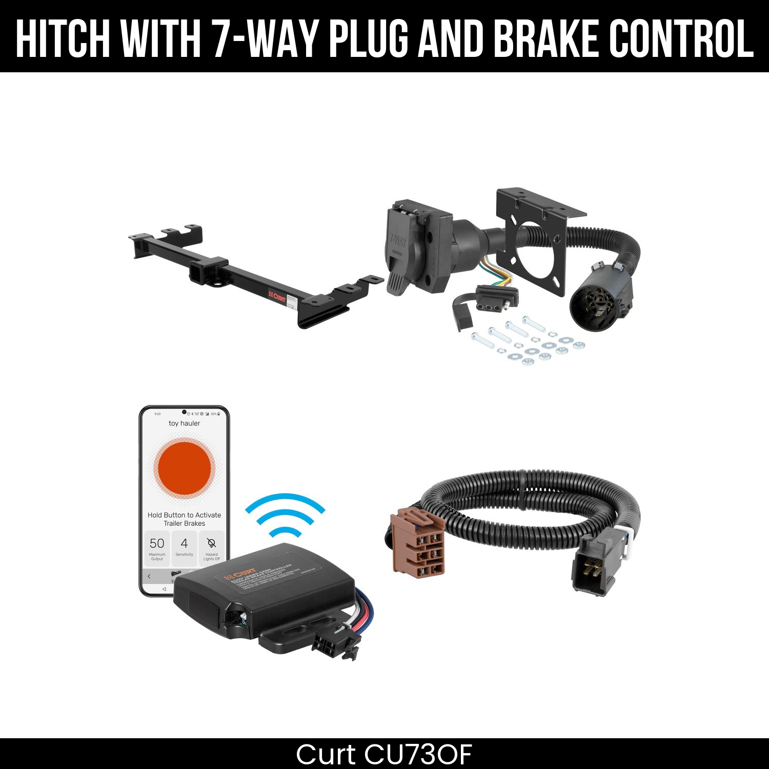 Trailer Hitch , 7-Way , Echo Under-Dash Brake Control