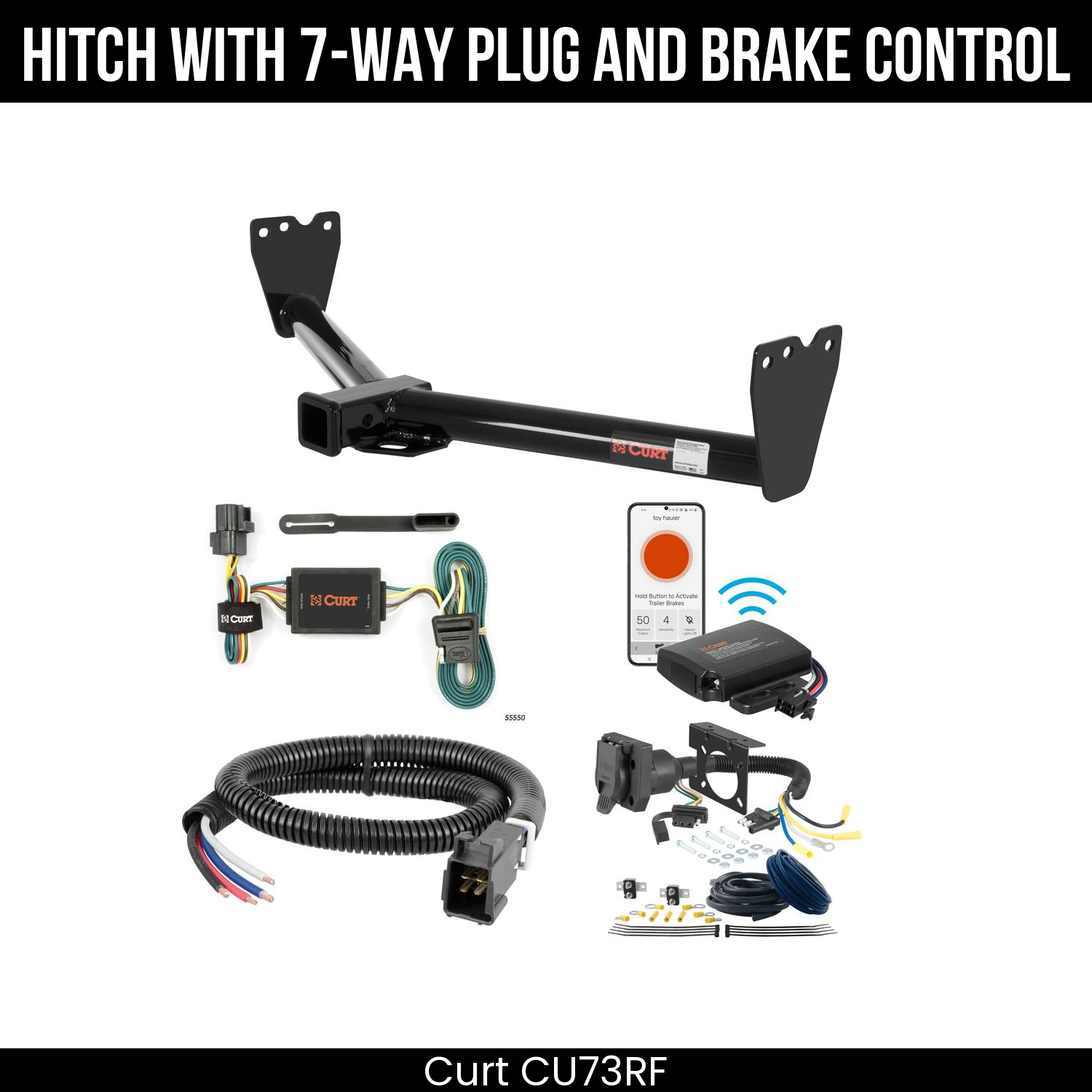 Trailer Hitch , 7-Way , Echo Under-Dash Brake Control