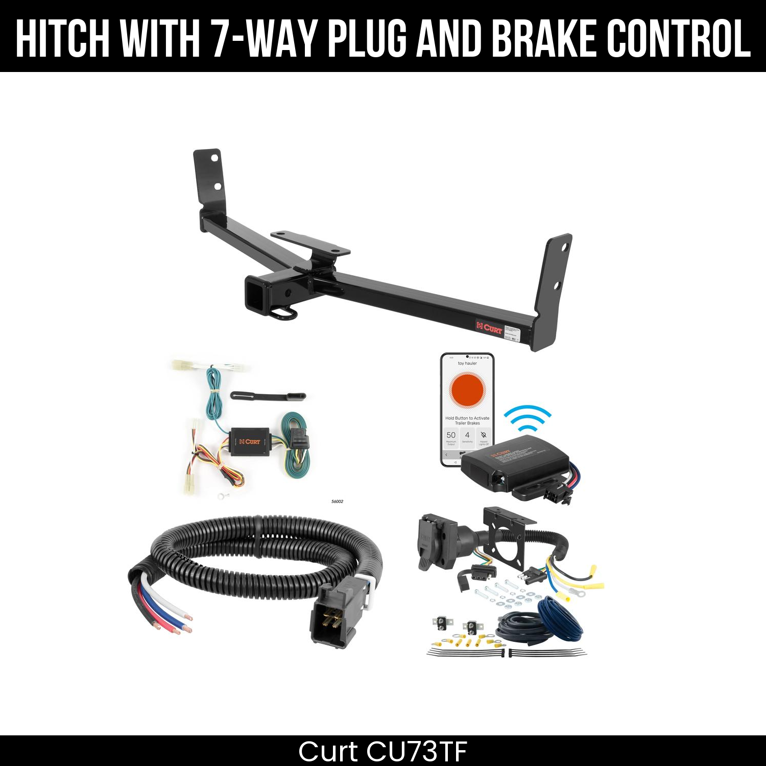 Trailer Hitch , 7-Way , Echo Under-Dash Brake Control