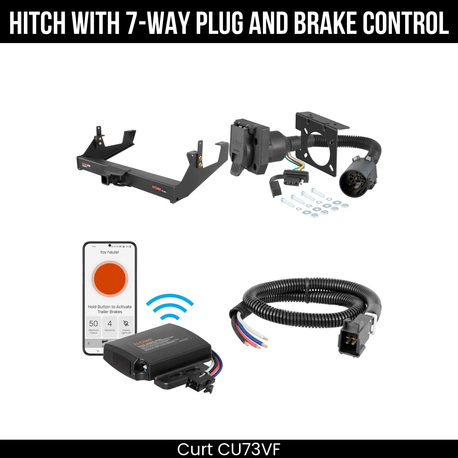 Trailer Hitch , 7-Way , Echo Under-Dash Brake Control
