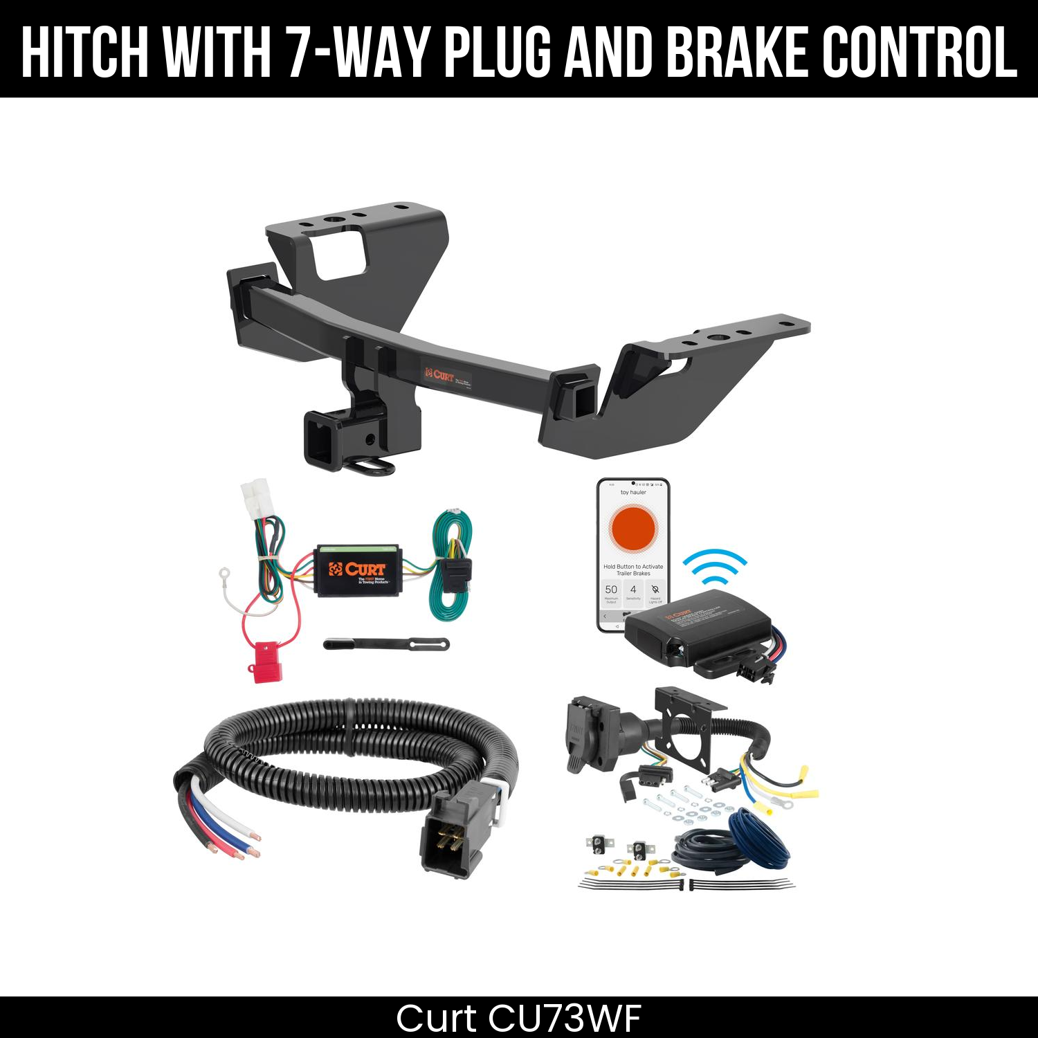 Trailer Hitch , 7-Way , Echo Under-Dash Brake Control