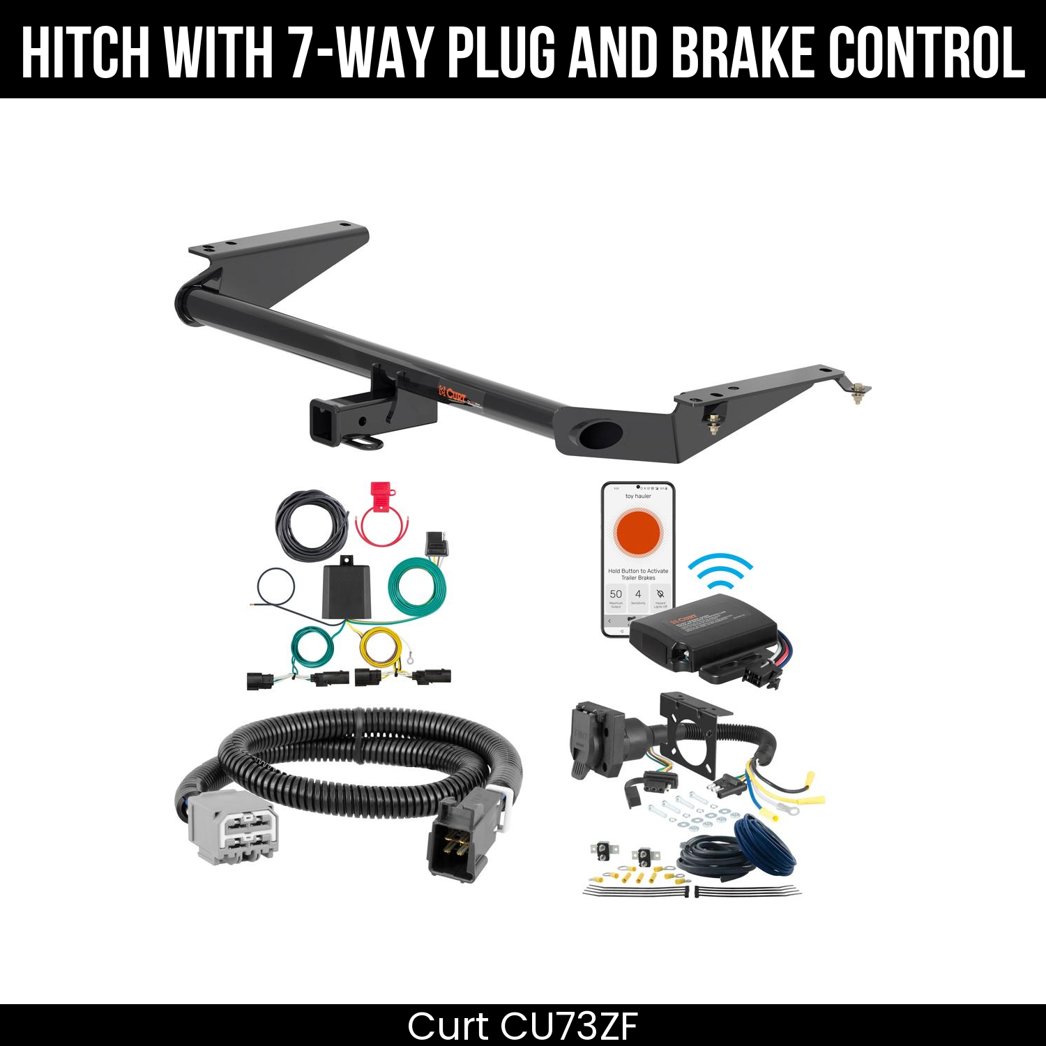 Trailer Hitch , 7-Way , Echo Under-Dash Brake Control